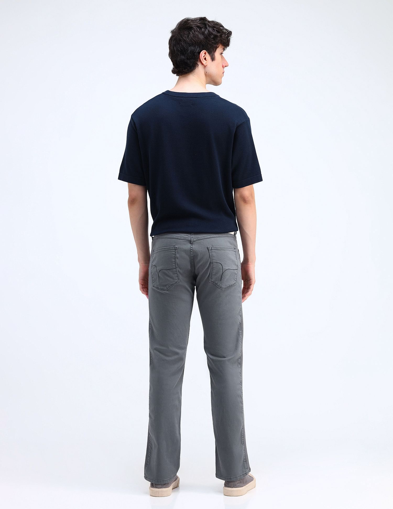 Flying Machine F-Jango Relaxed Straight Fit Grey Jeans