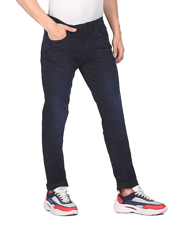 slim fit dark wash jeans