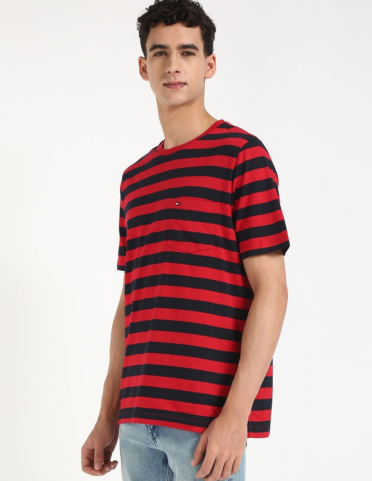 Tommy Hilfiger Striped Regular-Fit Cotton T-Shirt