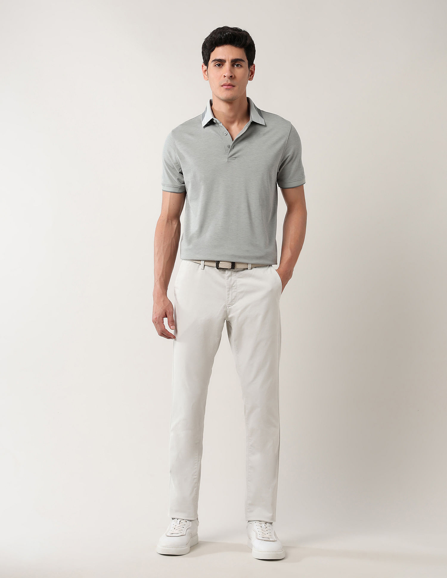 Arrow Solid Pure Cotton Polo Shirt
