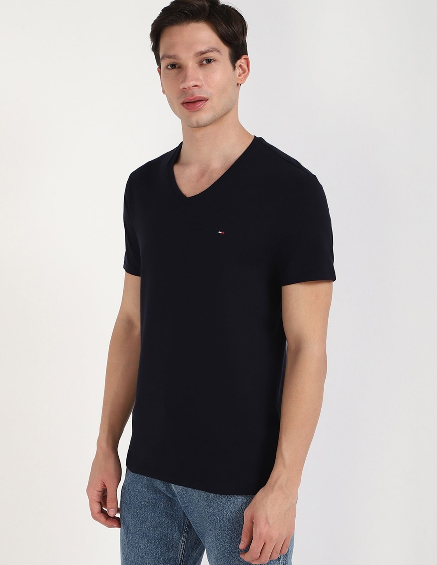 Tommy Hilfiger Solid Regular-Fit Cotton T-Shirt