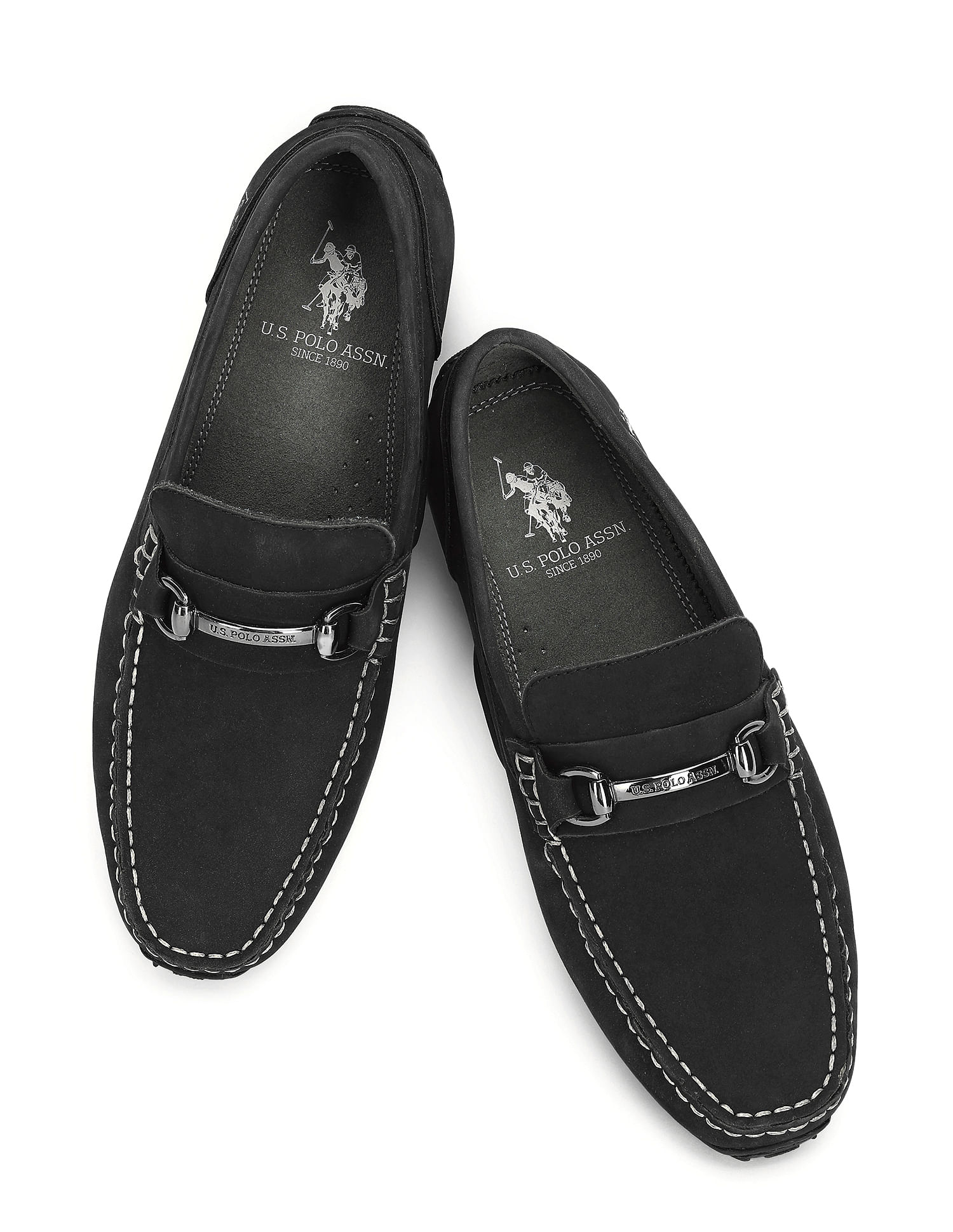 U.S. Polo Assn. Metallic Logo Leather Hebbar 3.0 Loafers