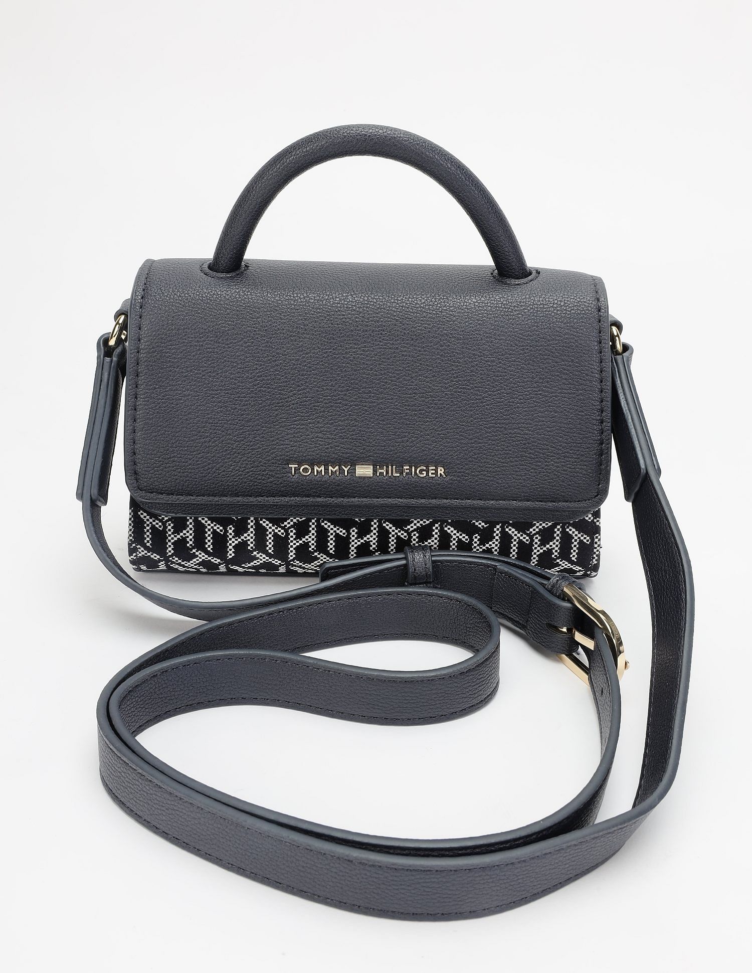 Tommy Hilfiger Logo Blue Polyester Sling Bag