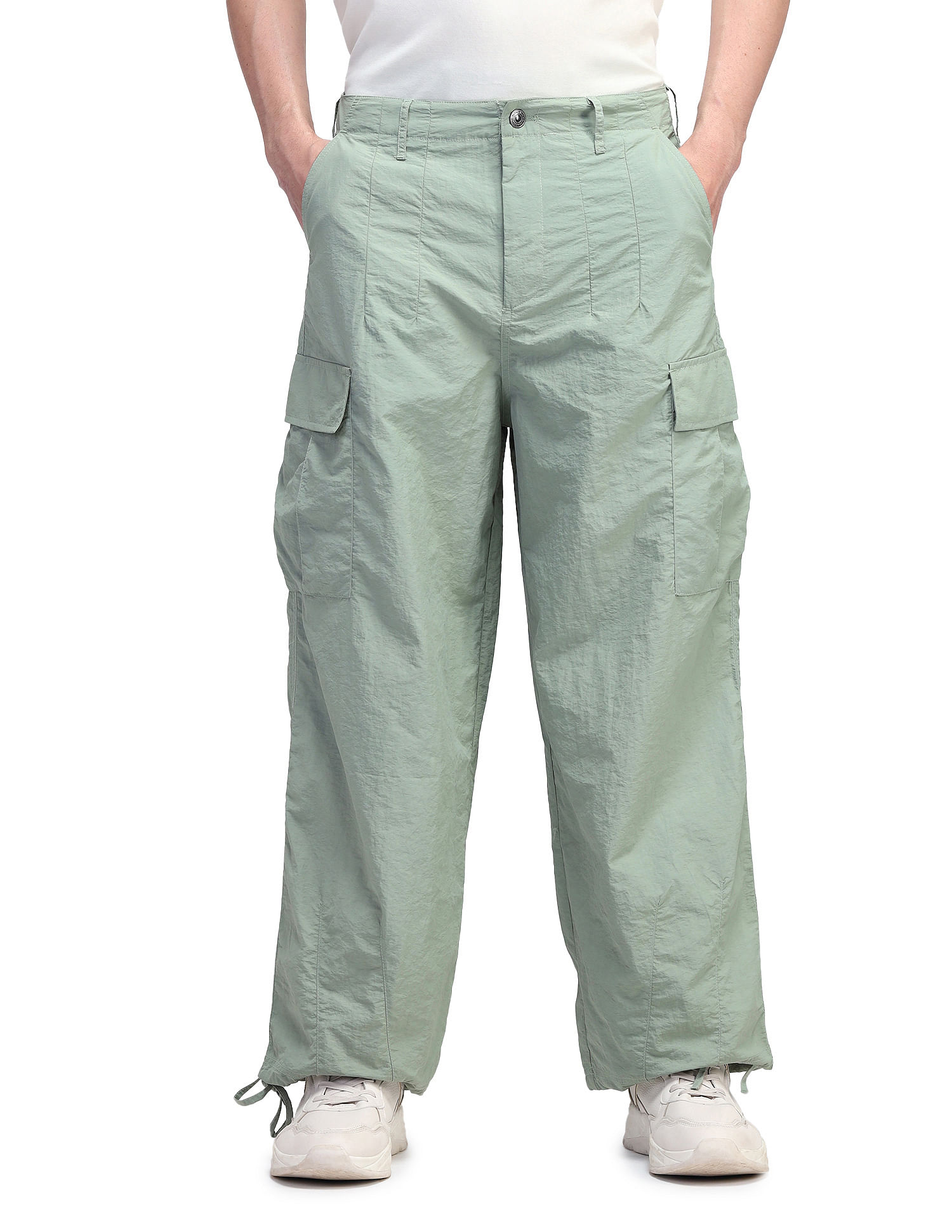 Flying Machine Cobain Loose Fit Solid Cargos