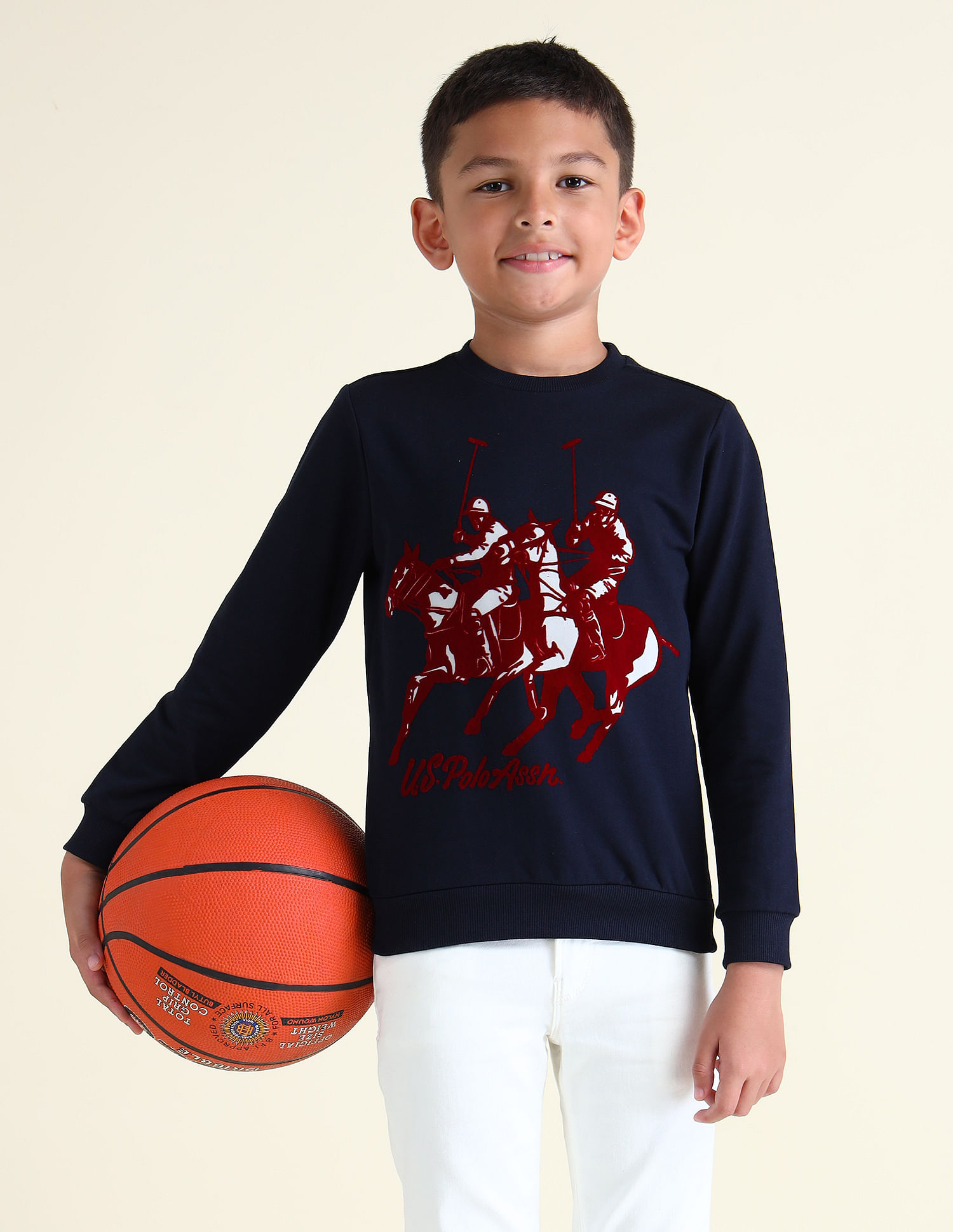 U.S. Polo Assn. Kids Boys Graphic Printed Sweatshirt