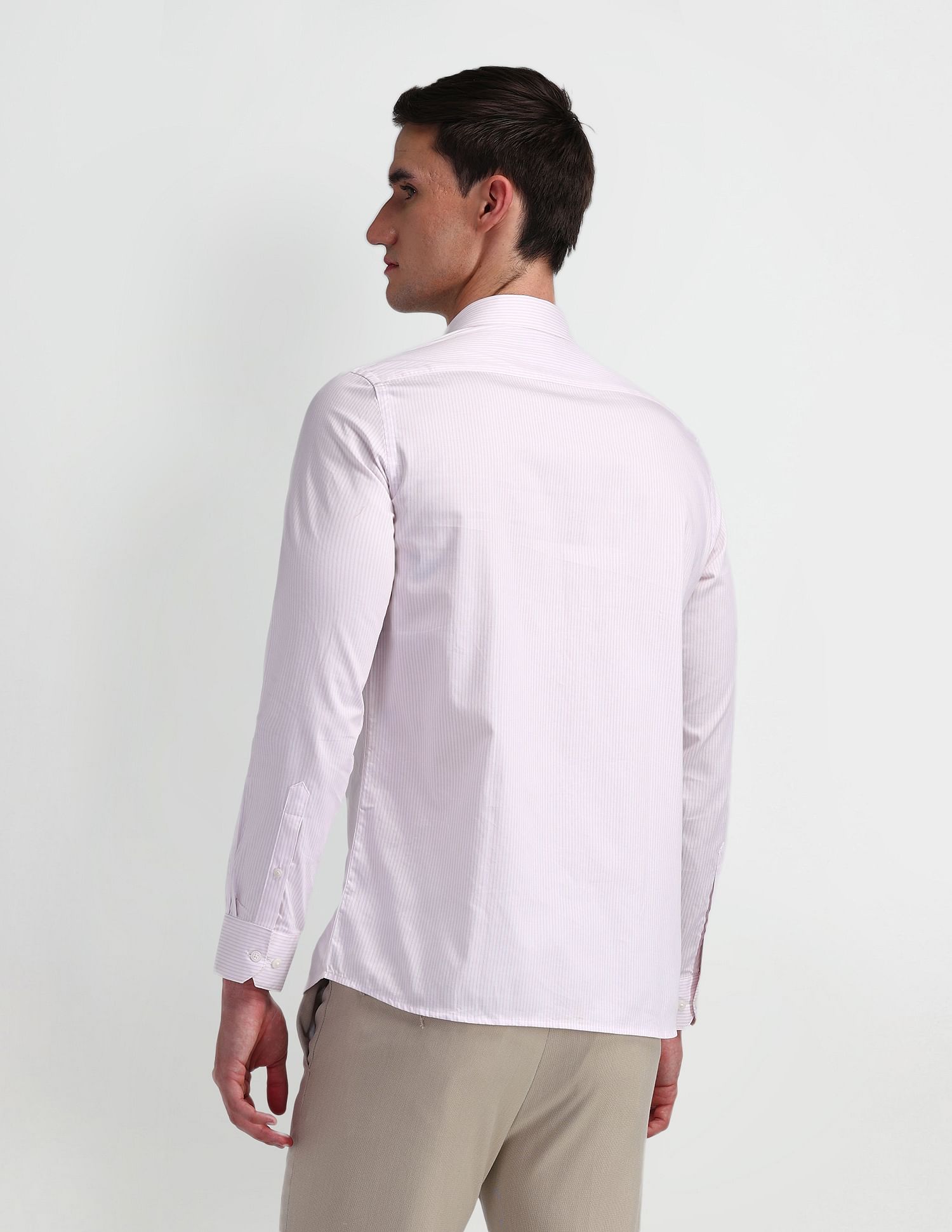 Arrow Manhattan Slim Fit Pinstriped Shirt