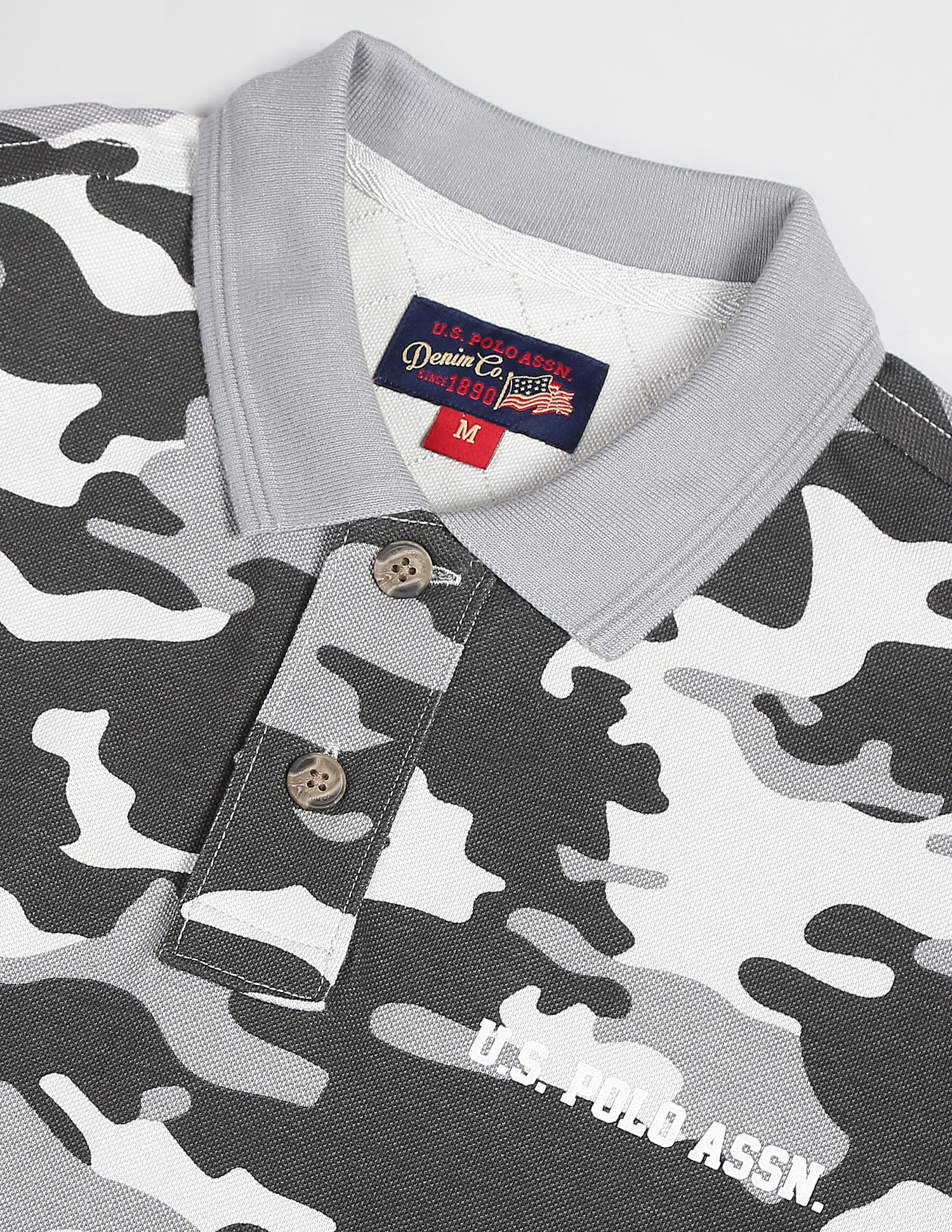 U.S. Polo Assn. Denim Co. Camouflage Print Cotton Polo Shirt
