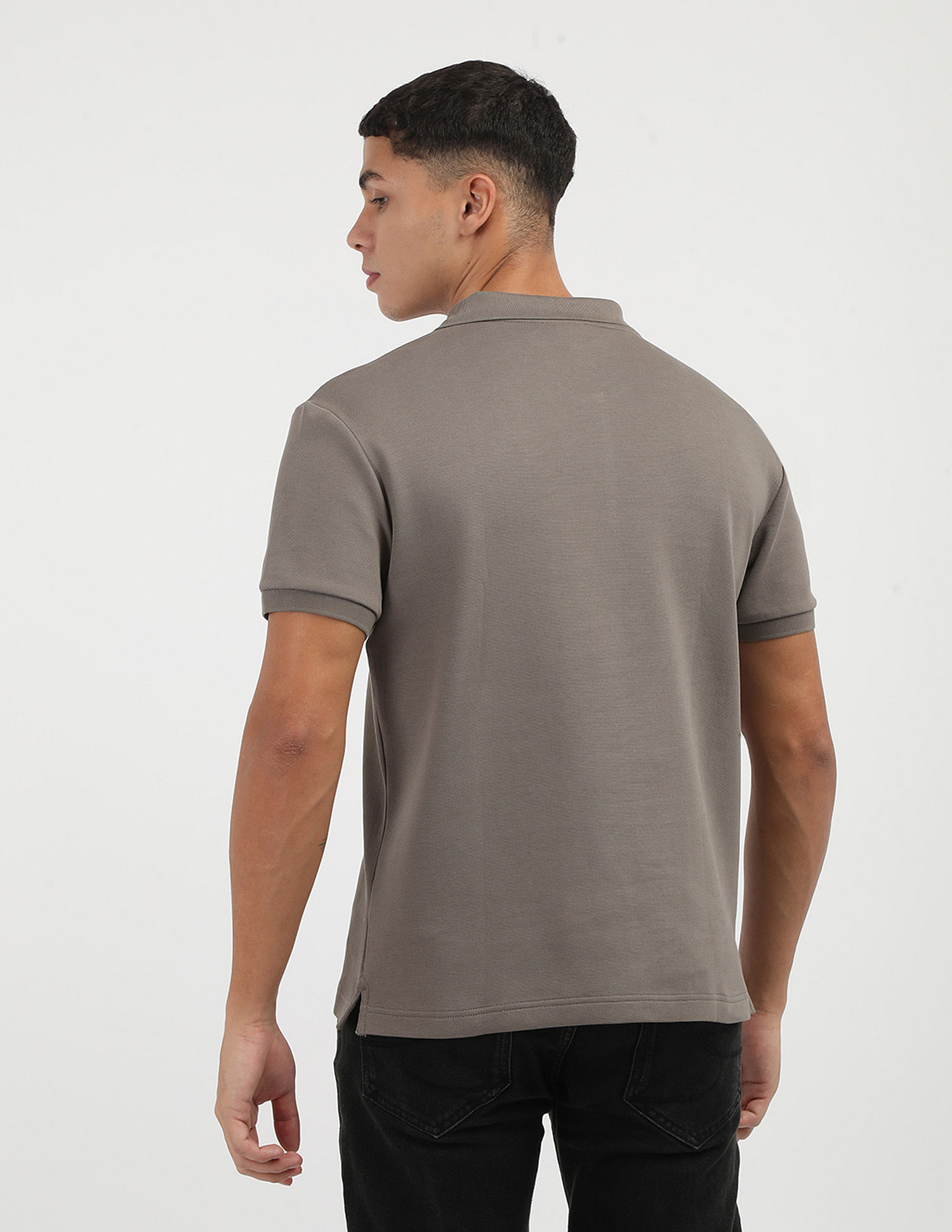 Calvin Klein Solid Badge Logo Polo Shirt