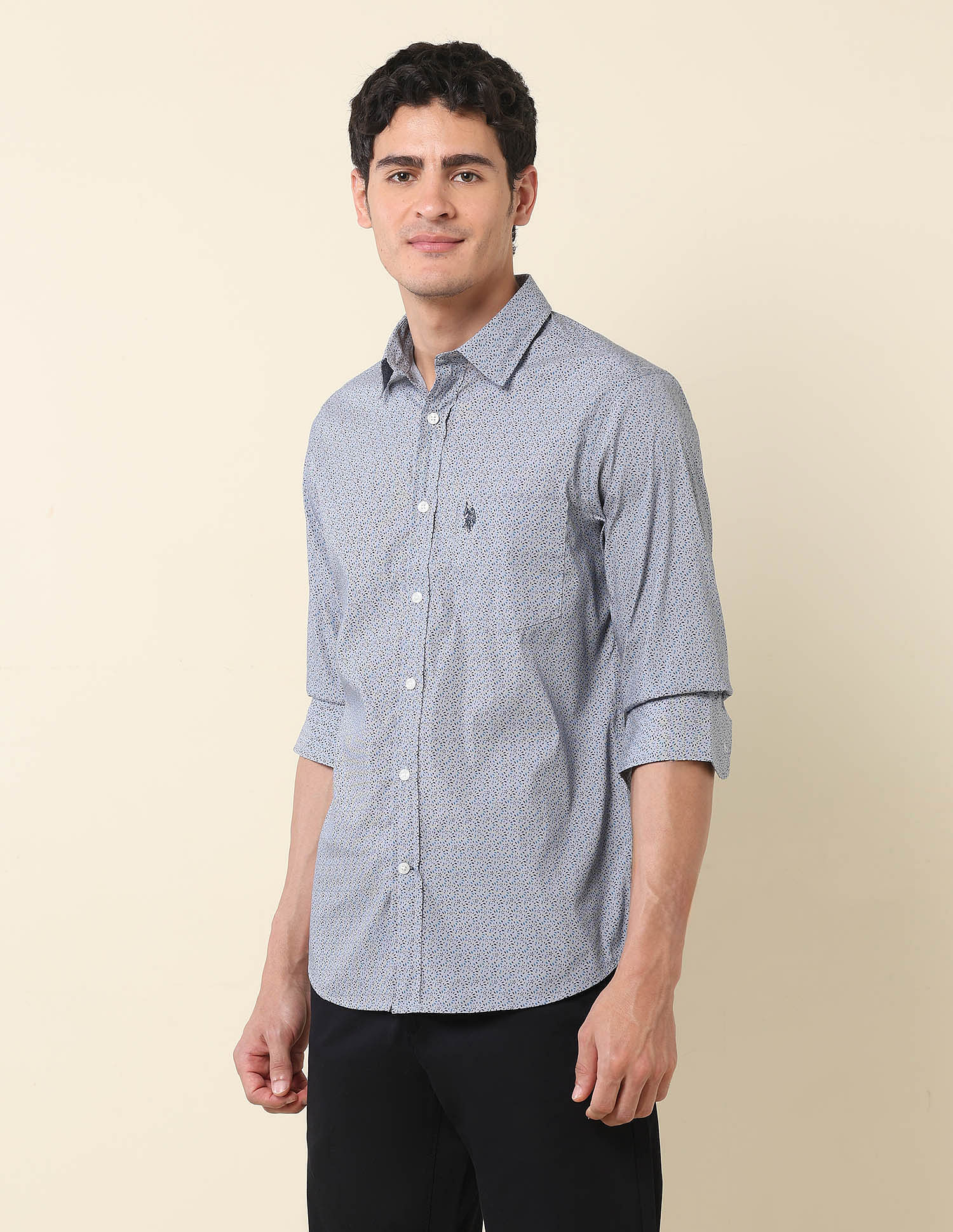 U.S. Polo Assn. Tailored Fit All-Over Printed Shirt