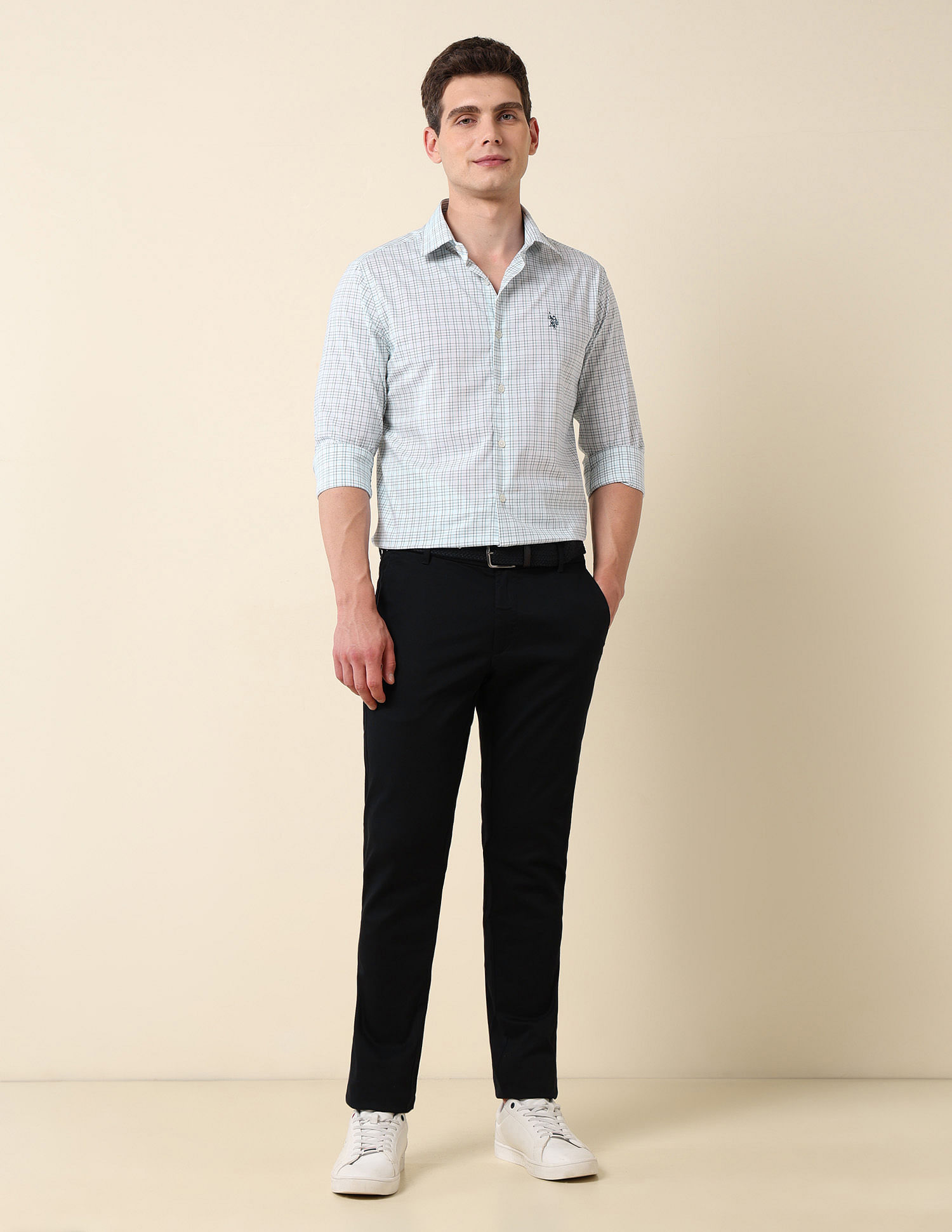 U.S. Polo Assn. Graph Checked Tailored Fit Shirt