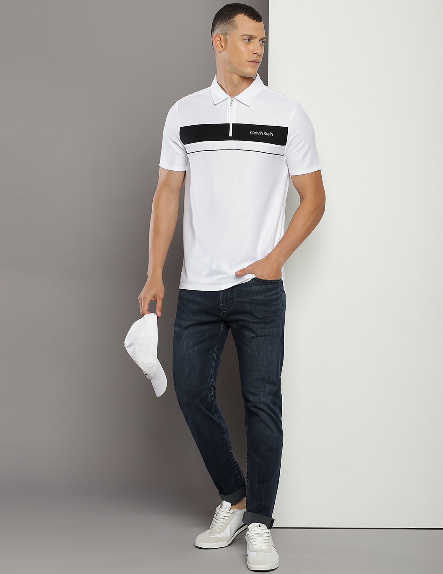 Calvin Klein Piping Logo Polo Shirt
