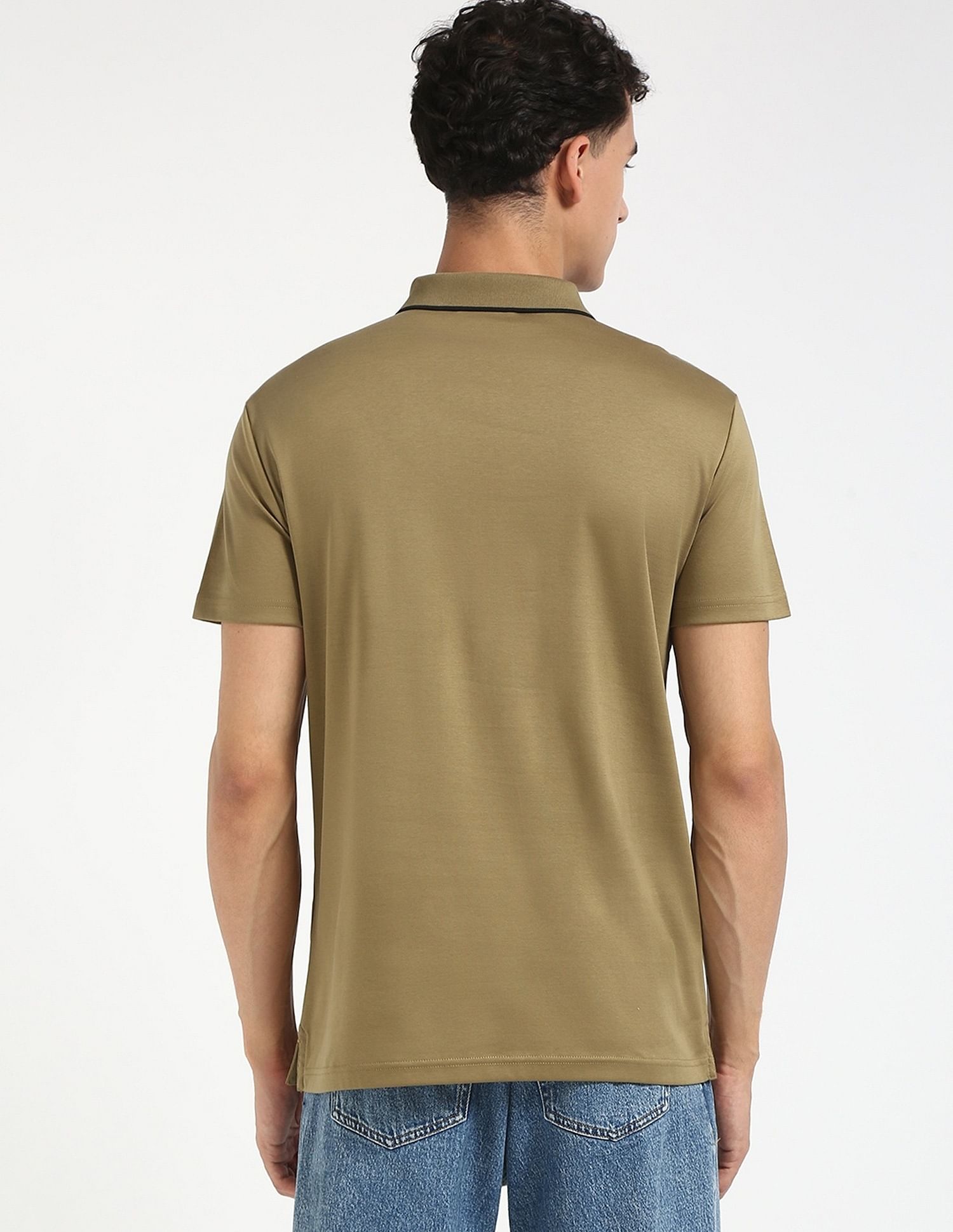 Calvin Klein Jeans Solid Regular Fit Cotton Polo Shirt