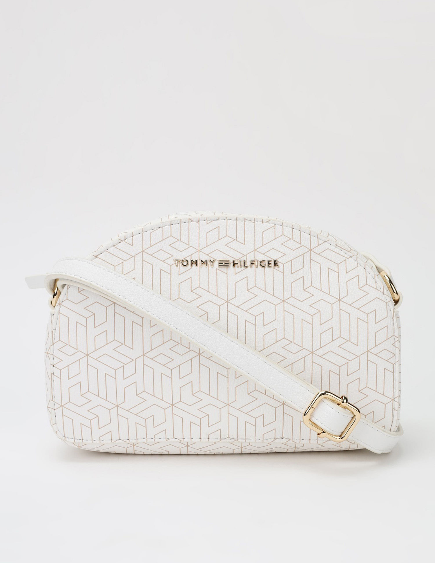 Tommy Hilfiger Logo Beige Pu Sling Bag