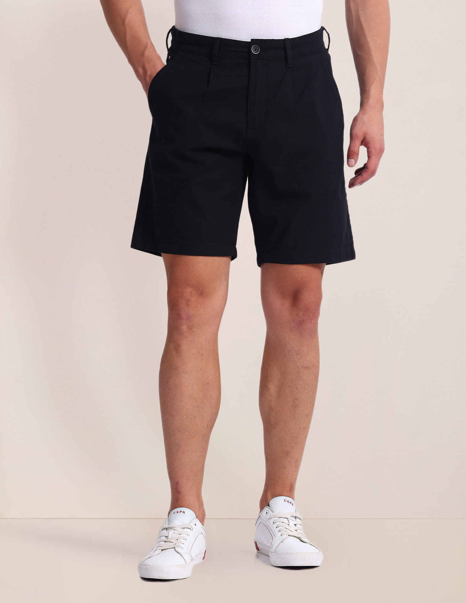 U.S. Polo Assn. Slim Straight Cotton Linen Shorts