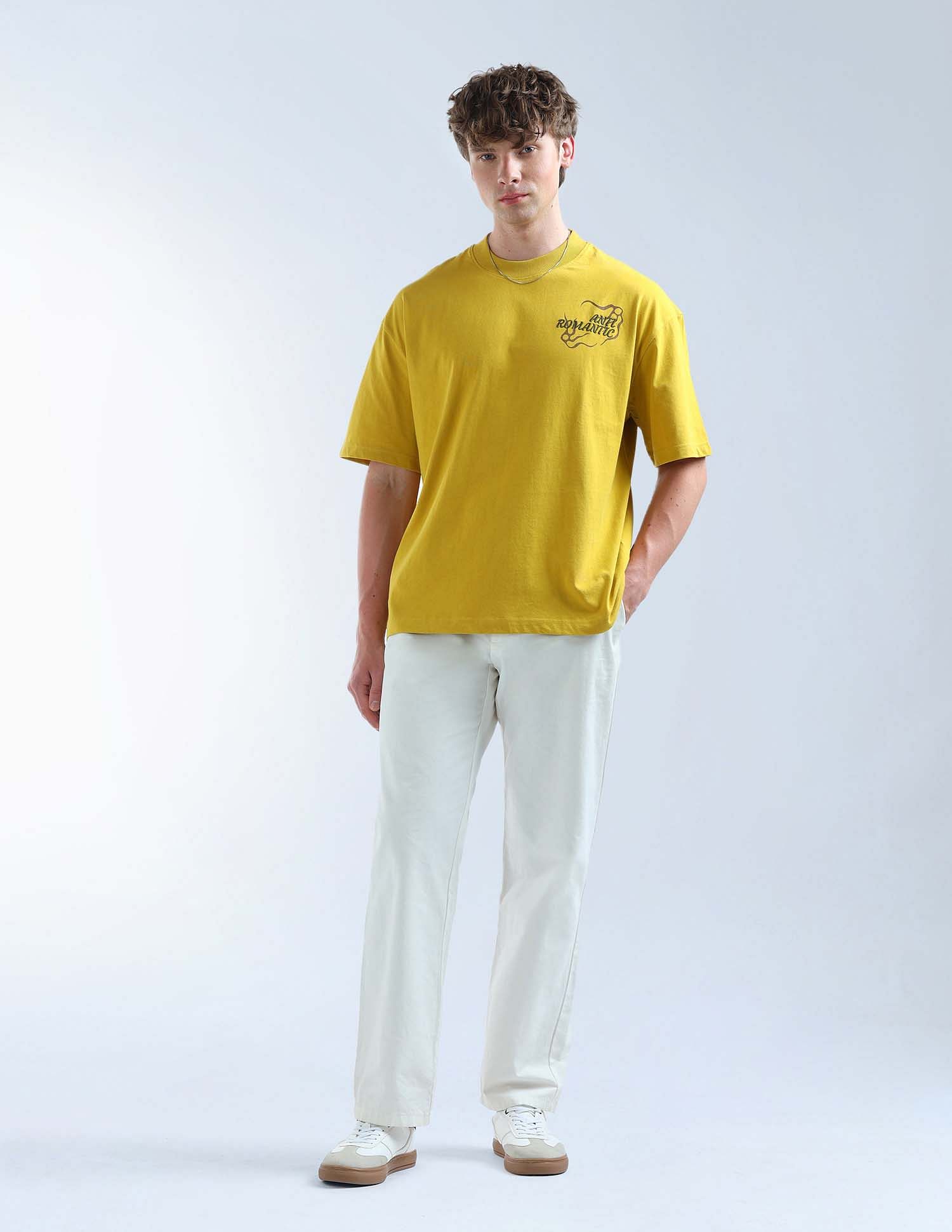 Flying Machine Graphic Printed Oversized Fit T-Shirt
