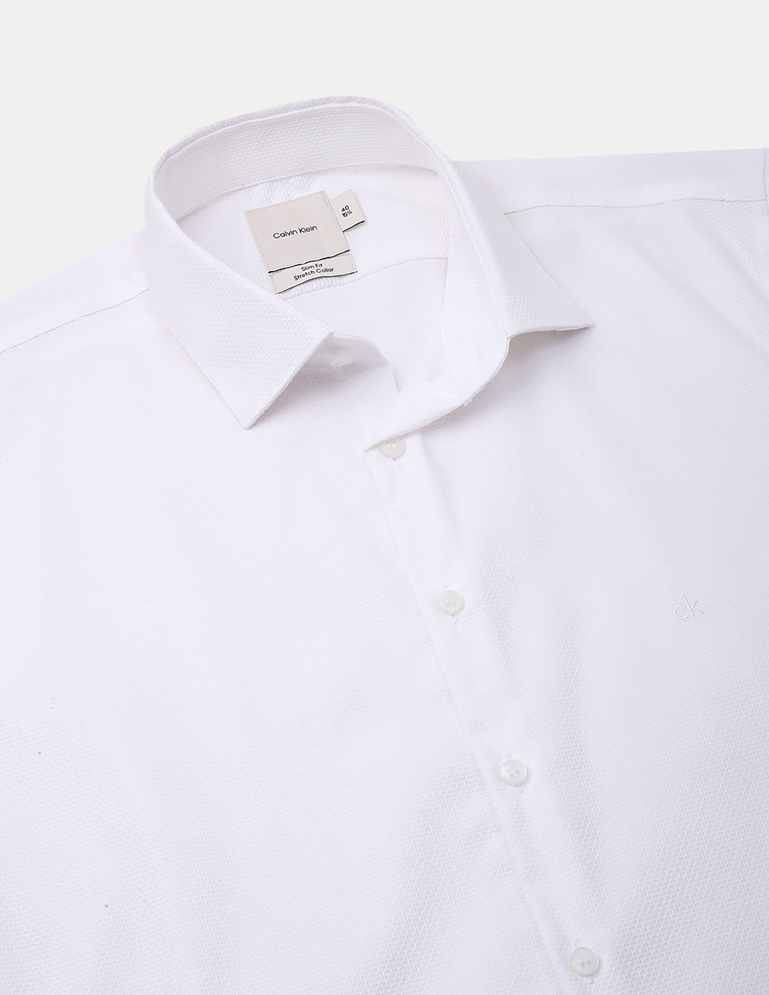 Calvin Klein Tonal Stretch Slim Fit Dobby Shirt