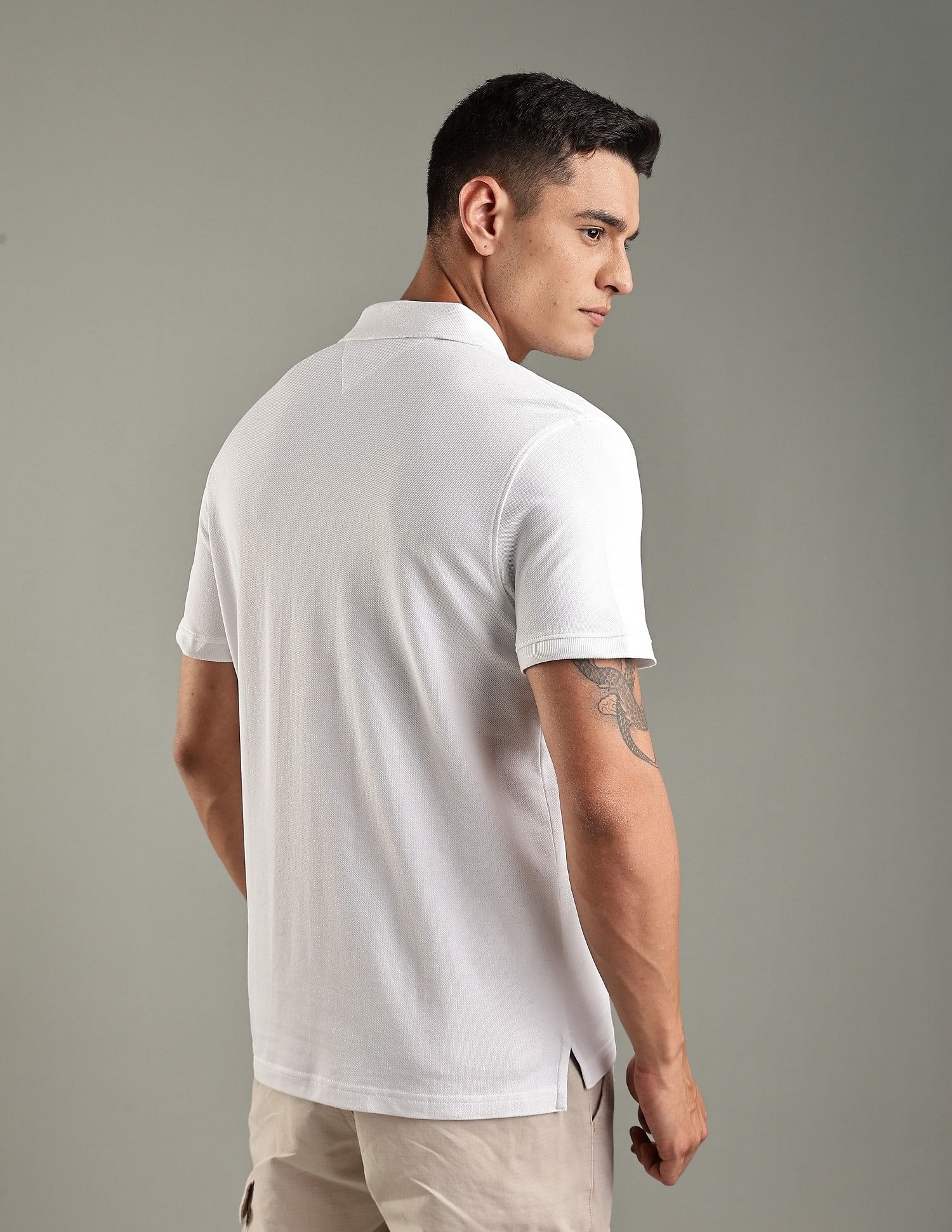 Tommy Hilfiger Solid Regular-Fit Cotton Polo Shirt