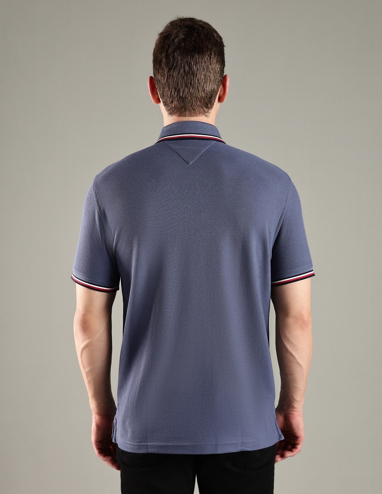 Tommy Hilfiger Solid Regular Fit Cotton Polo T-Shirt