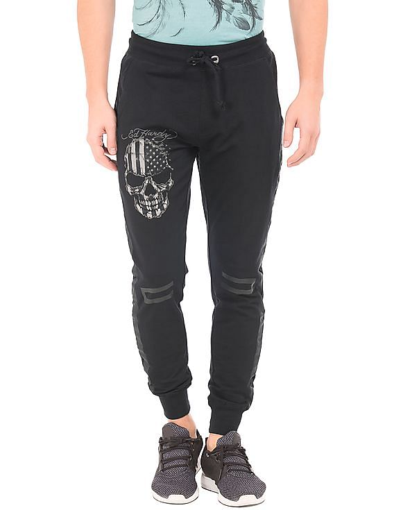 skull print joggers