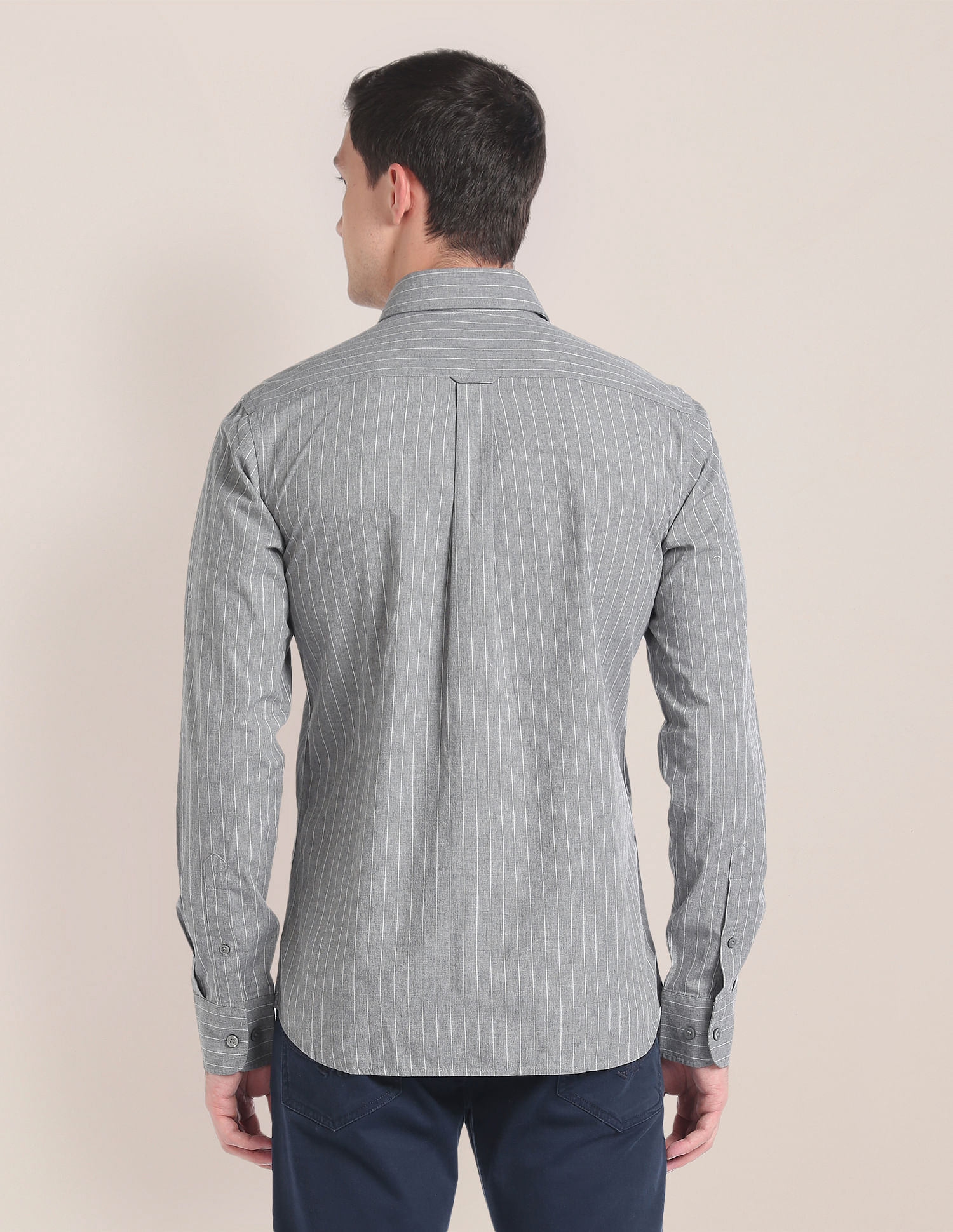 U.S. Polo Assn. Cotton Melange Vertical Stripe Shirt