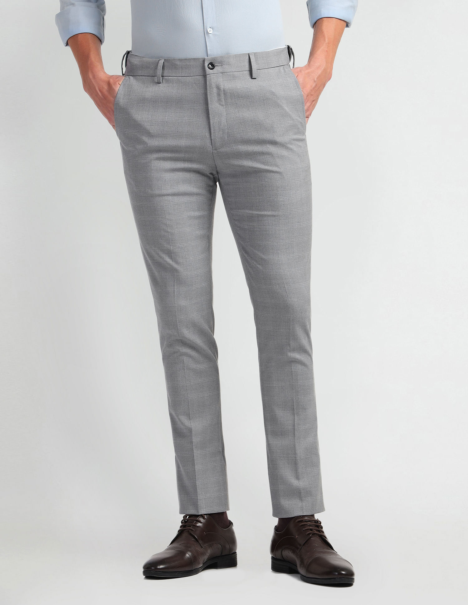 Arrow Newyork Tartan Check Autoflex Trousers