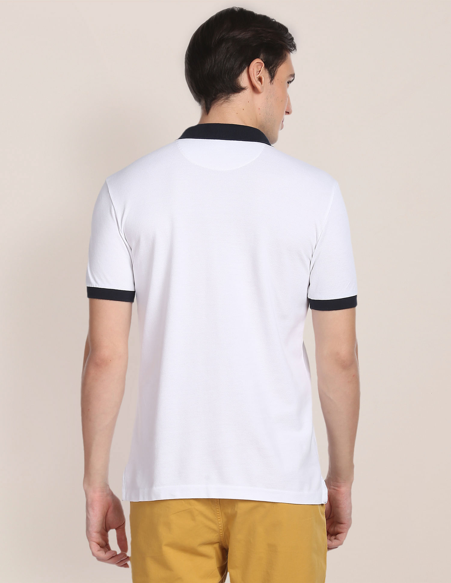 U.S. Polo Assn. Contrast Collar Mascot Polo Shirt