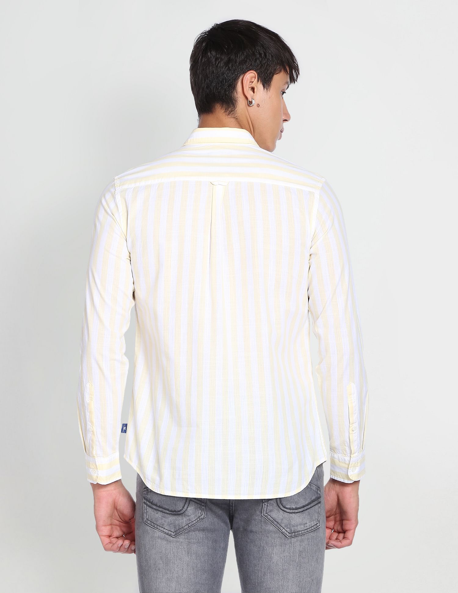 Flying Machine Vertical Stripe Slim Fit Shirt