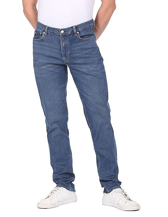 Buy Calvin Klein Men Blue Low Rise Body Slim Fit Jeans 