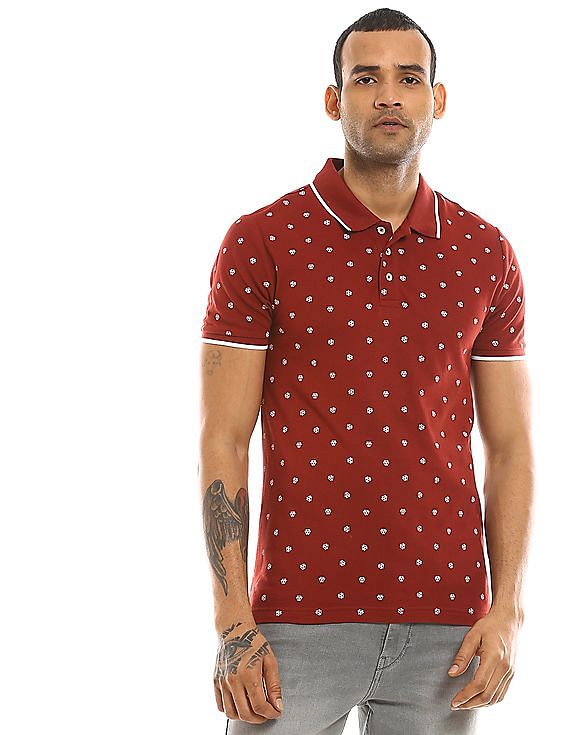 Polka dot 2024 polo shirt mens