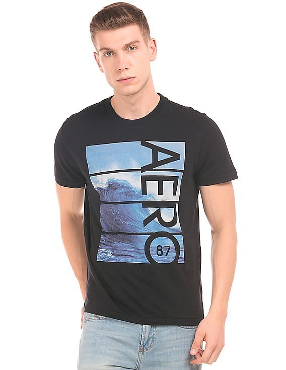 Buy Aeropostale Men Off White Brand Print Cotton T-Shirt - NNNOW.com