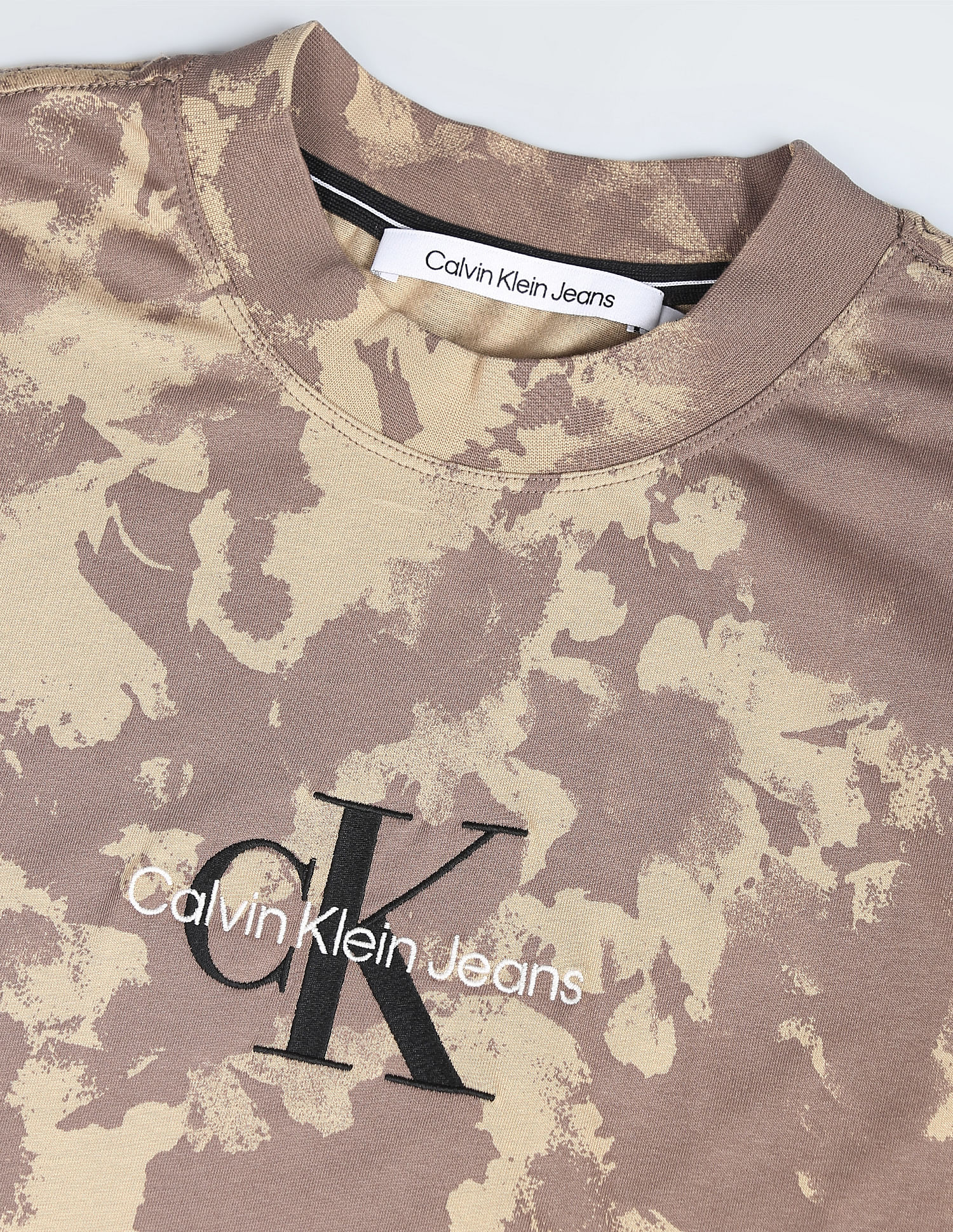 Calvin Klein Jeans Camouflage Print Cotton T-Shirt