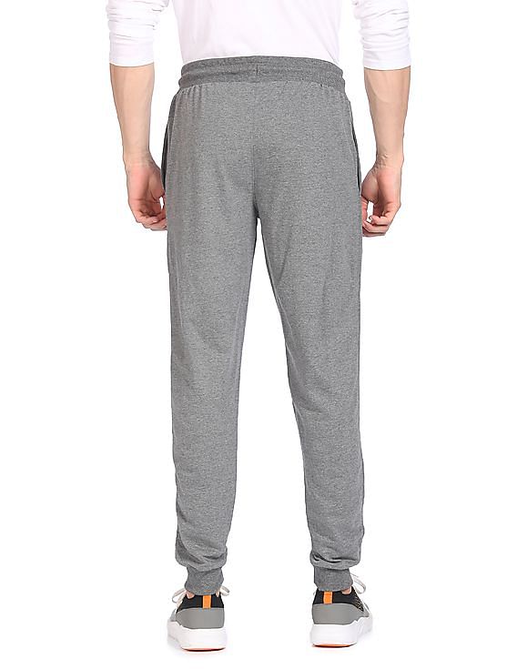 Aeropostale Men Grey Mid Rise Heathered Joggers