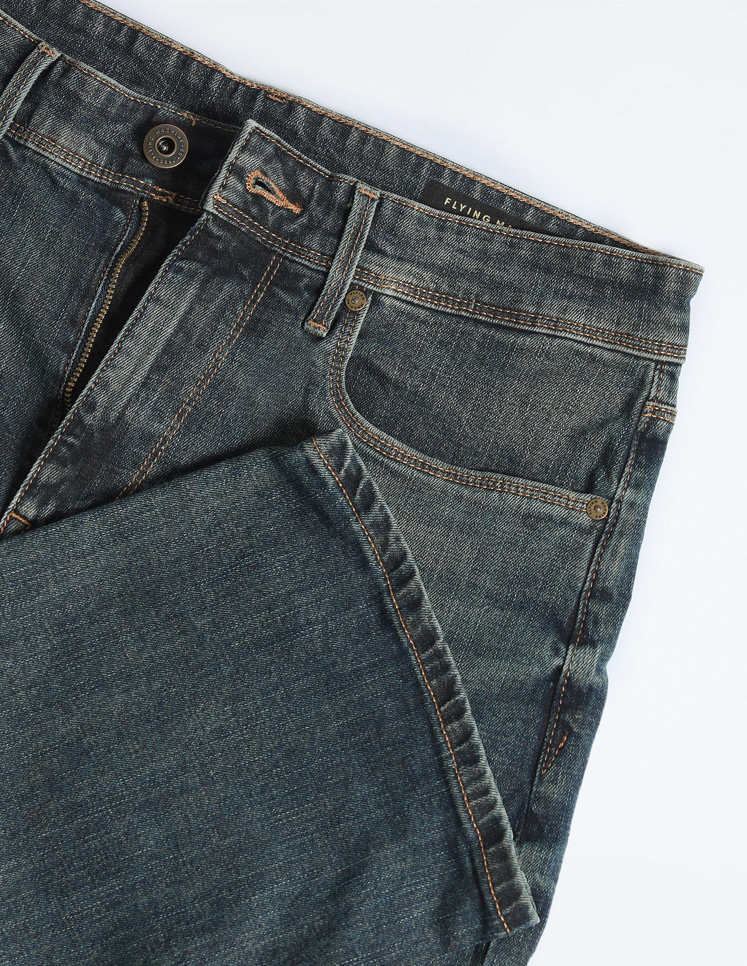 Flying Machine Bruce Relax Bootcut Fit Whiskered Jeans
