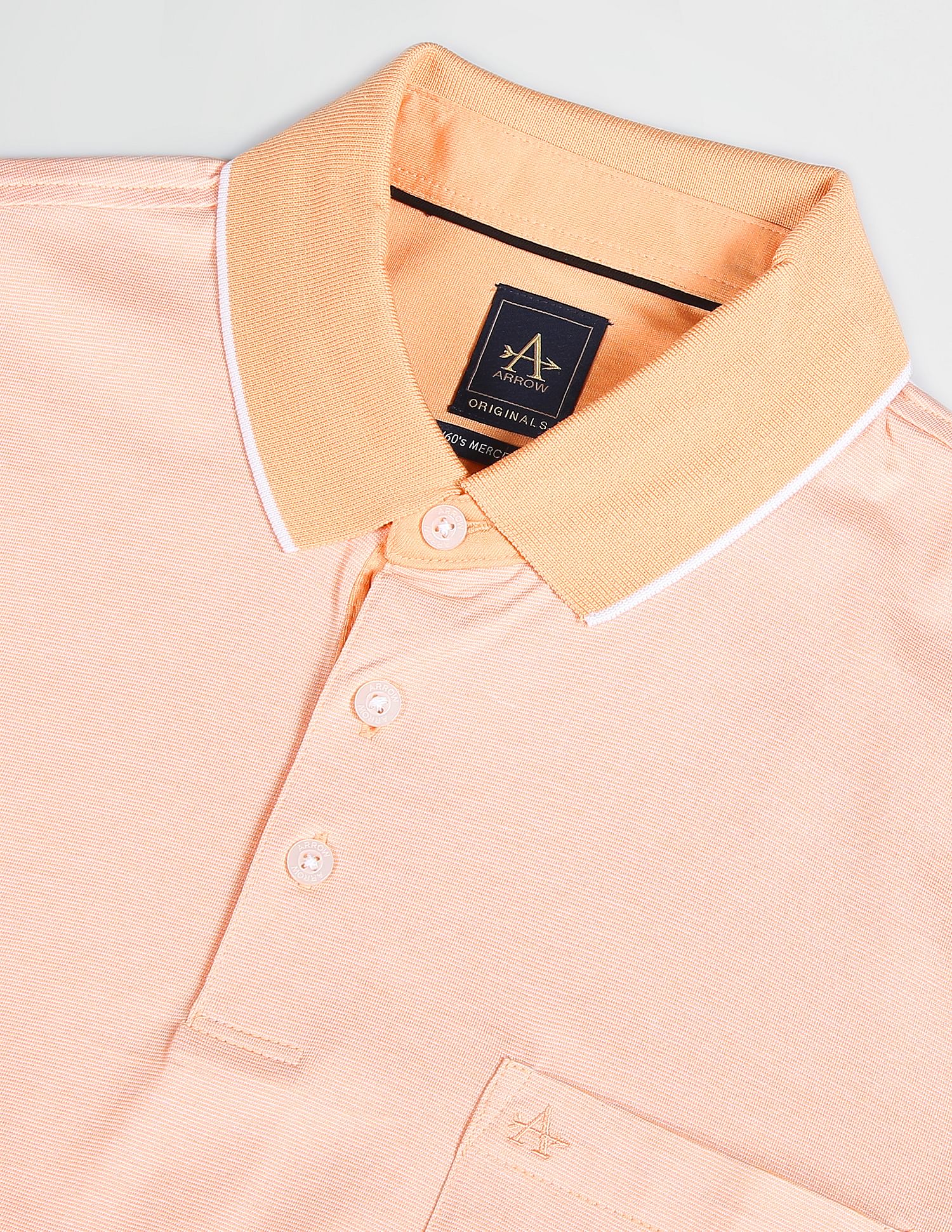 Arrow Tipped Collar Knitted Polo Shirt