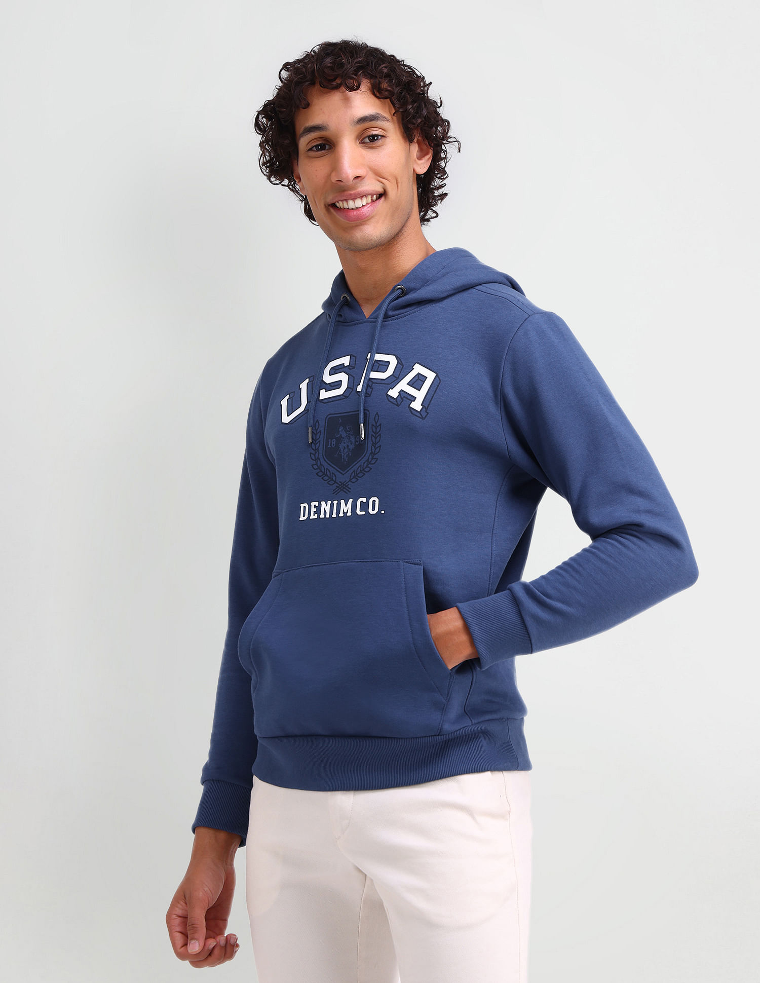 U.S. Polo Assn. Denim Co. Hooded Brand Printed Sweatshirt