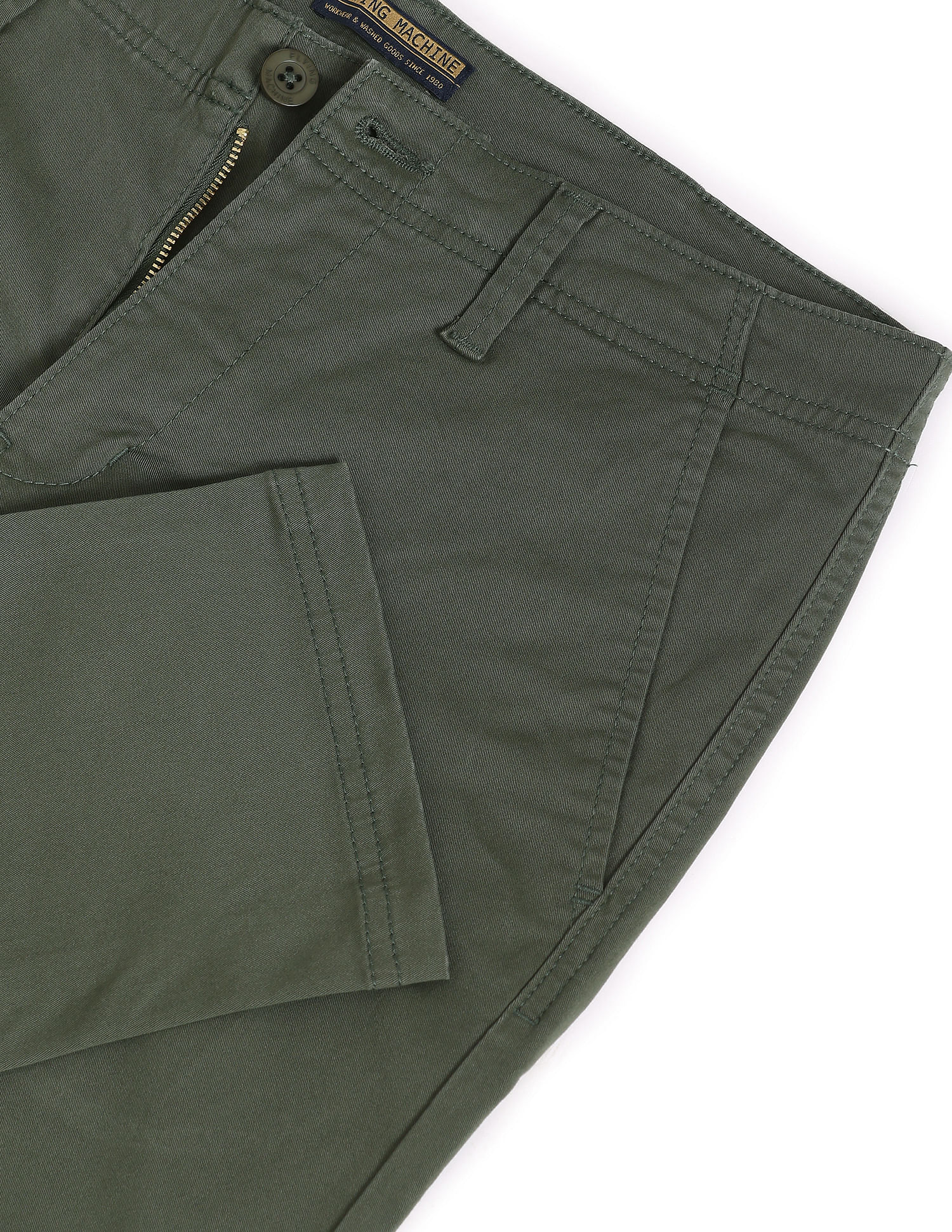Flying Machine Mid Rise Solid Trousers