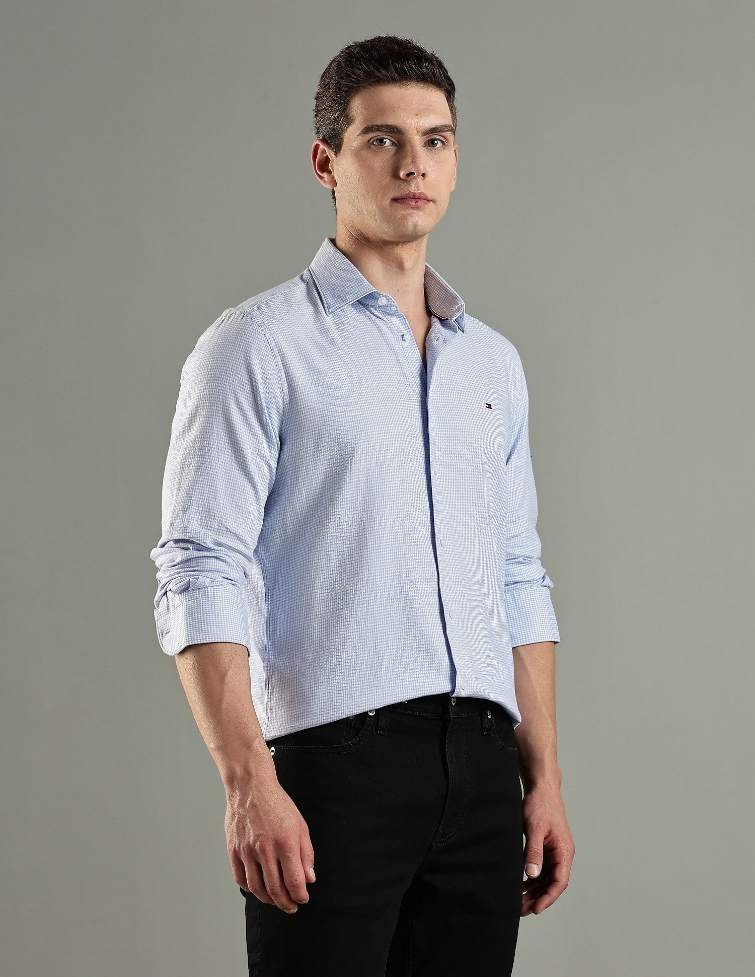 Tommy Hilfiger Texture Regular-Fit Twill Woven Shirt