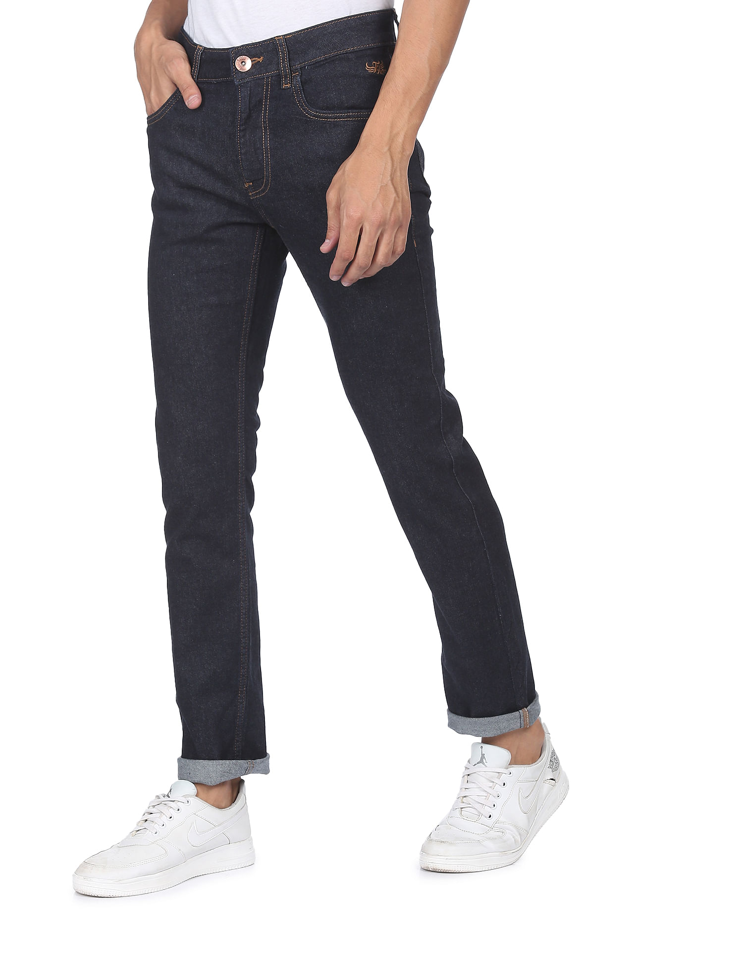 Flying machine tapered outlet fit men blue jeans