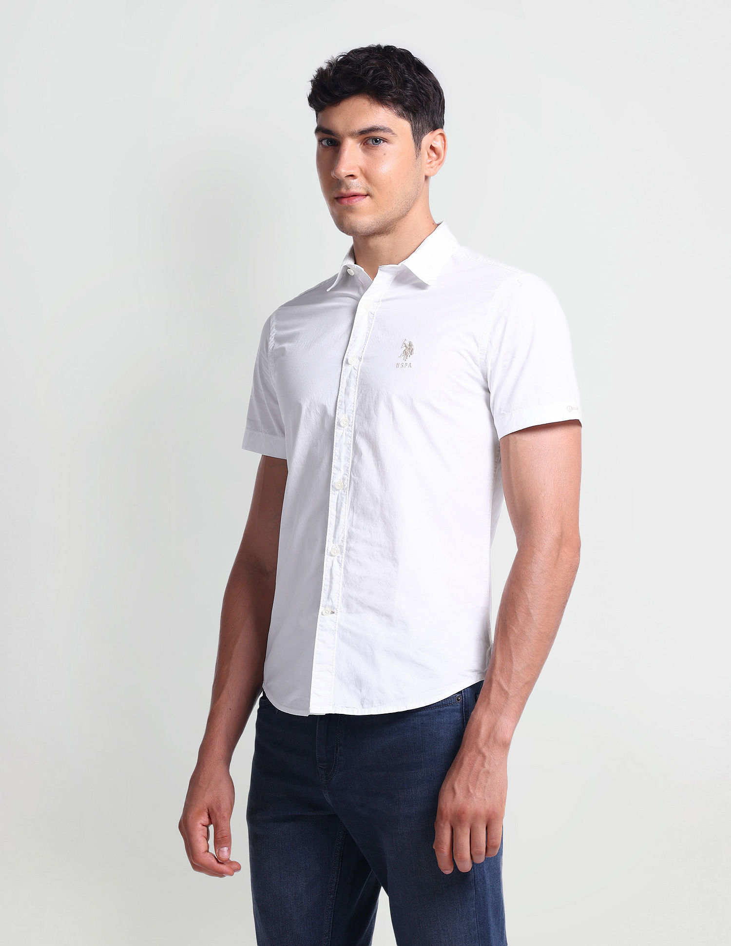 U.S. Polo Assn. Denim Co. Short Sleeve Cotton Shirt