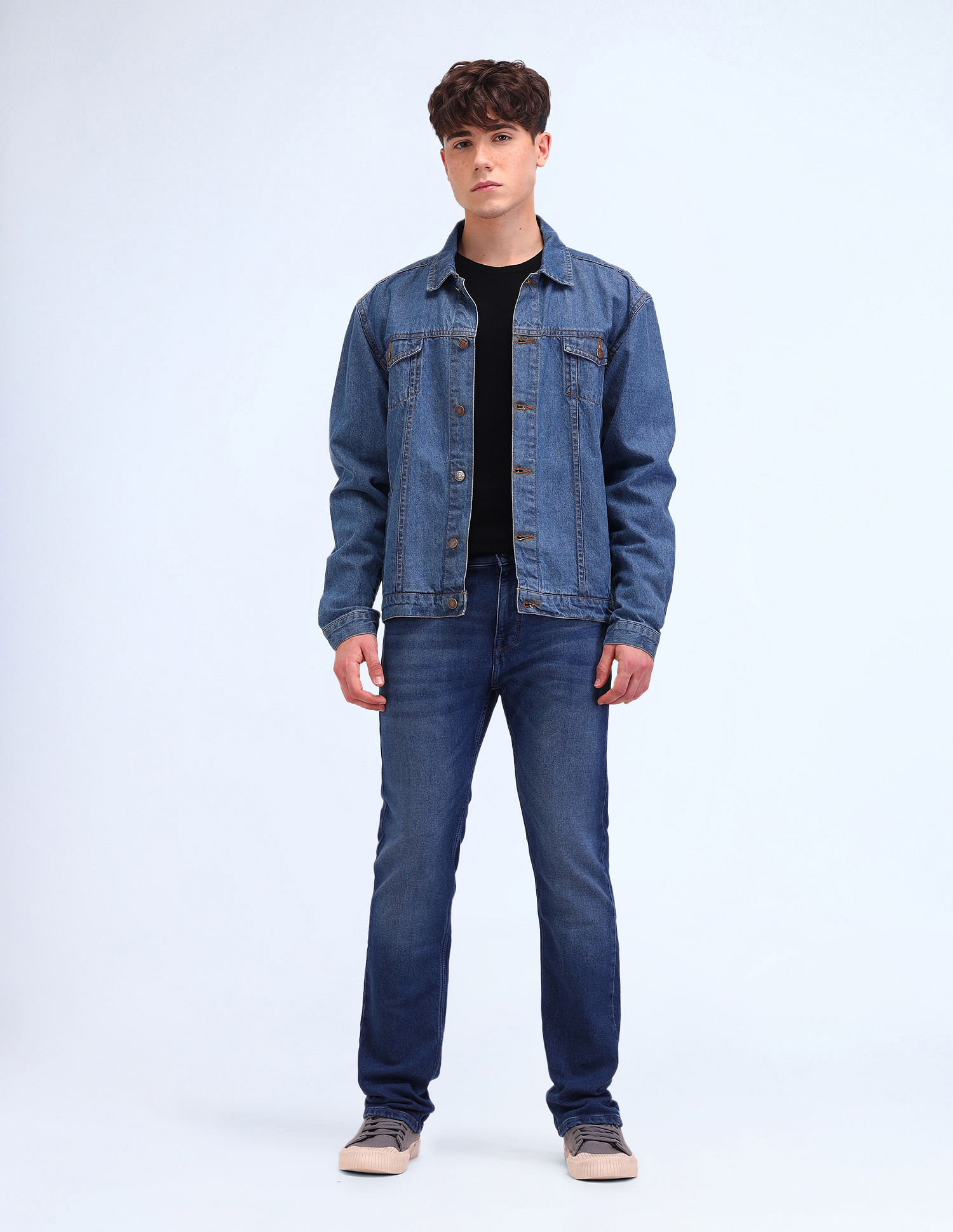 Flying Machine F-Jango Straight Fit Blue Jeans