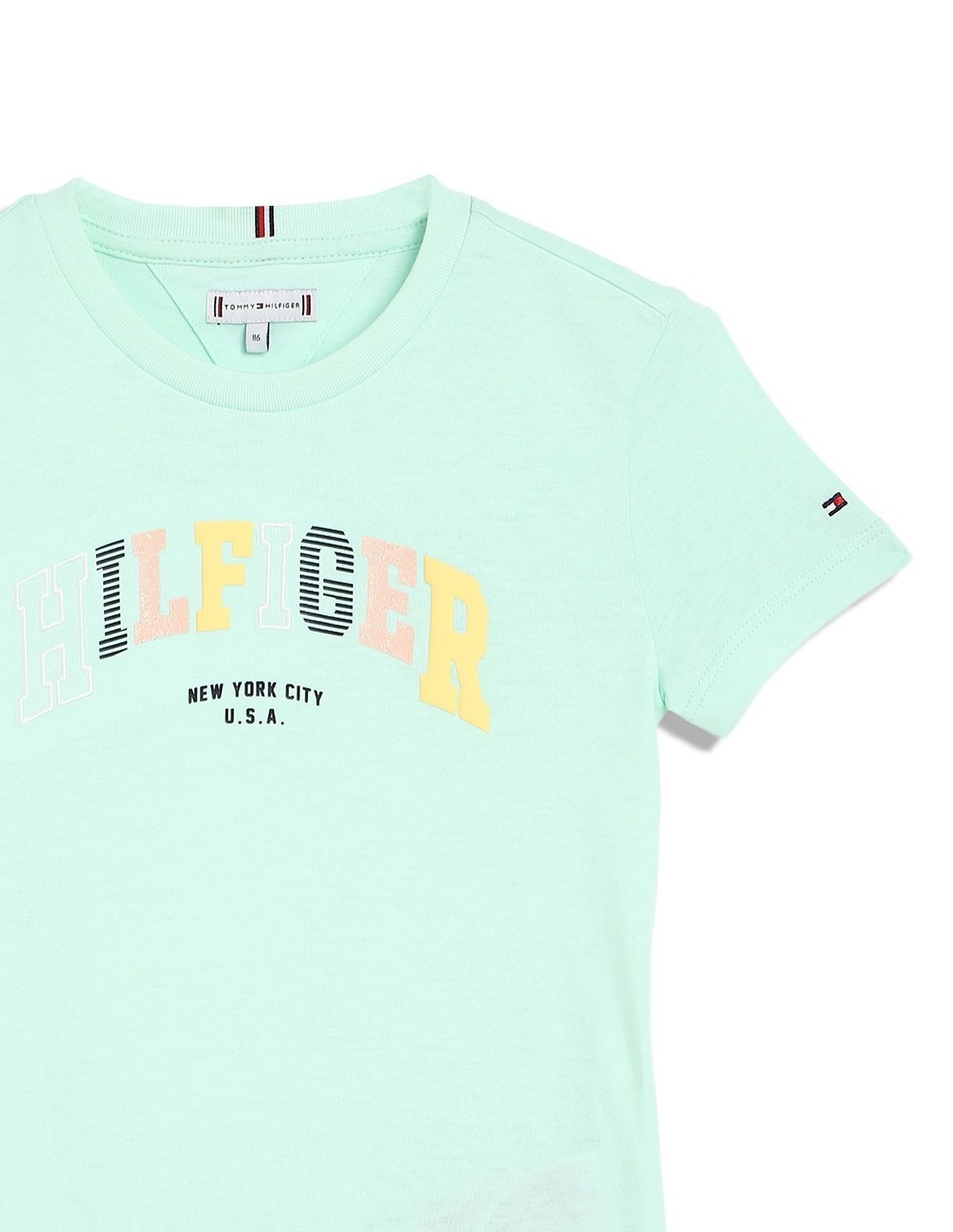 Tommy Hilfiger Girls Green Logo T-Shirt