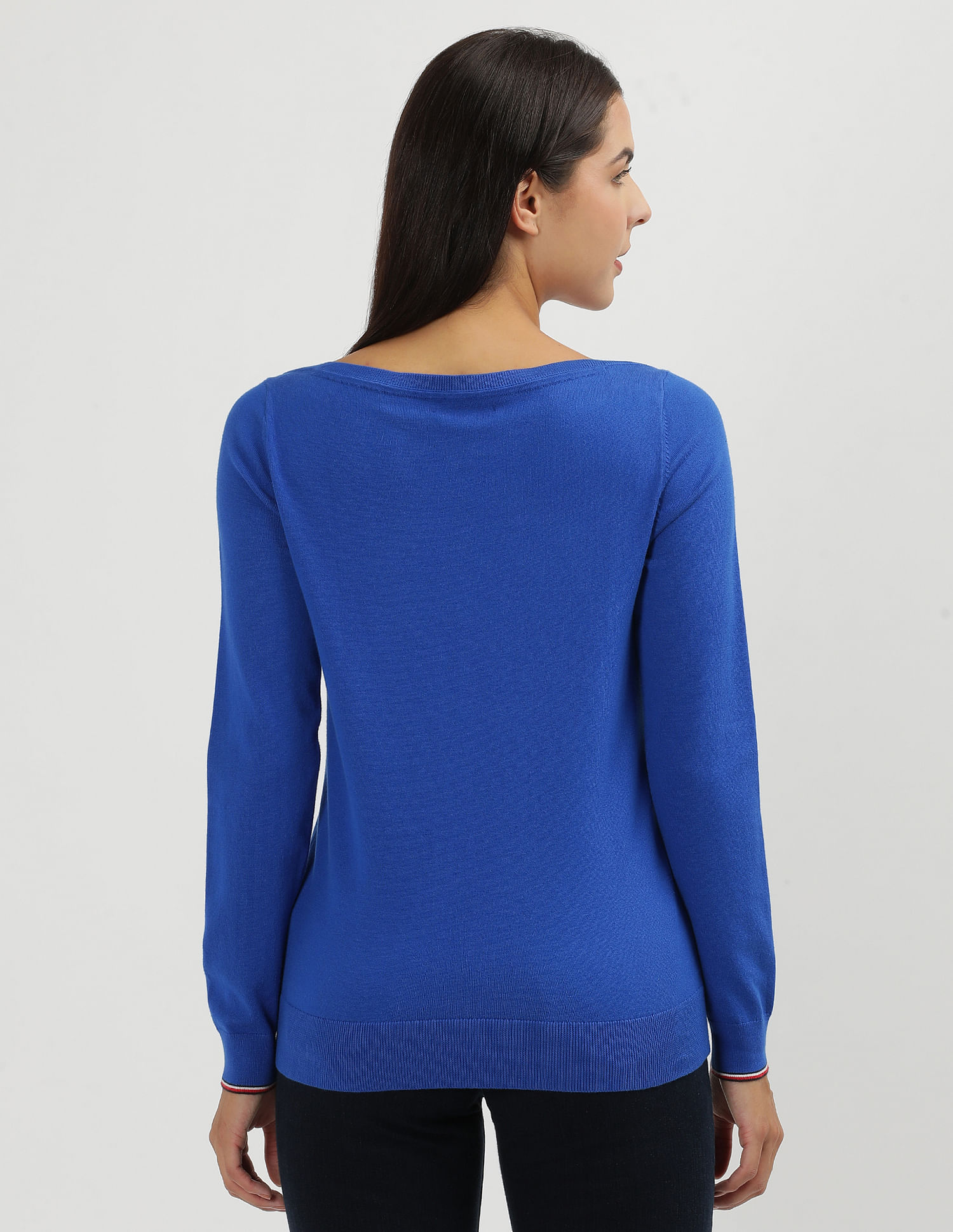 Tommy Hilfiger Boat Neck Solid Sweater