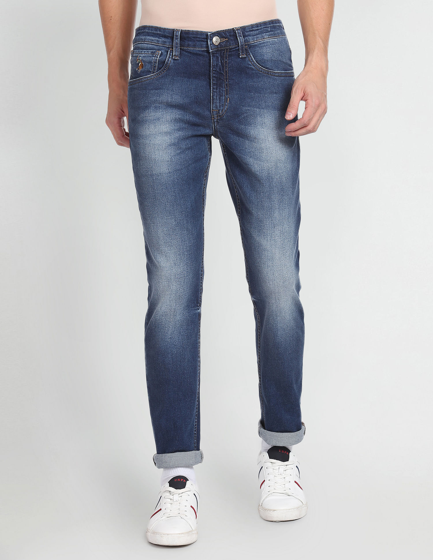 U.S. Polo Assn. Denim Co. Stone Wash Mid Rise Jeans
