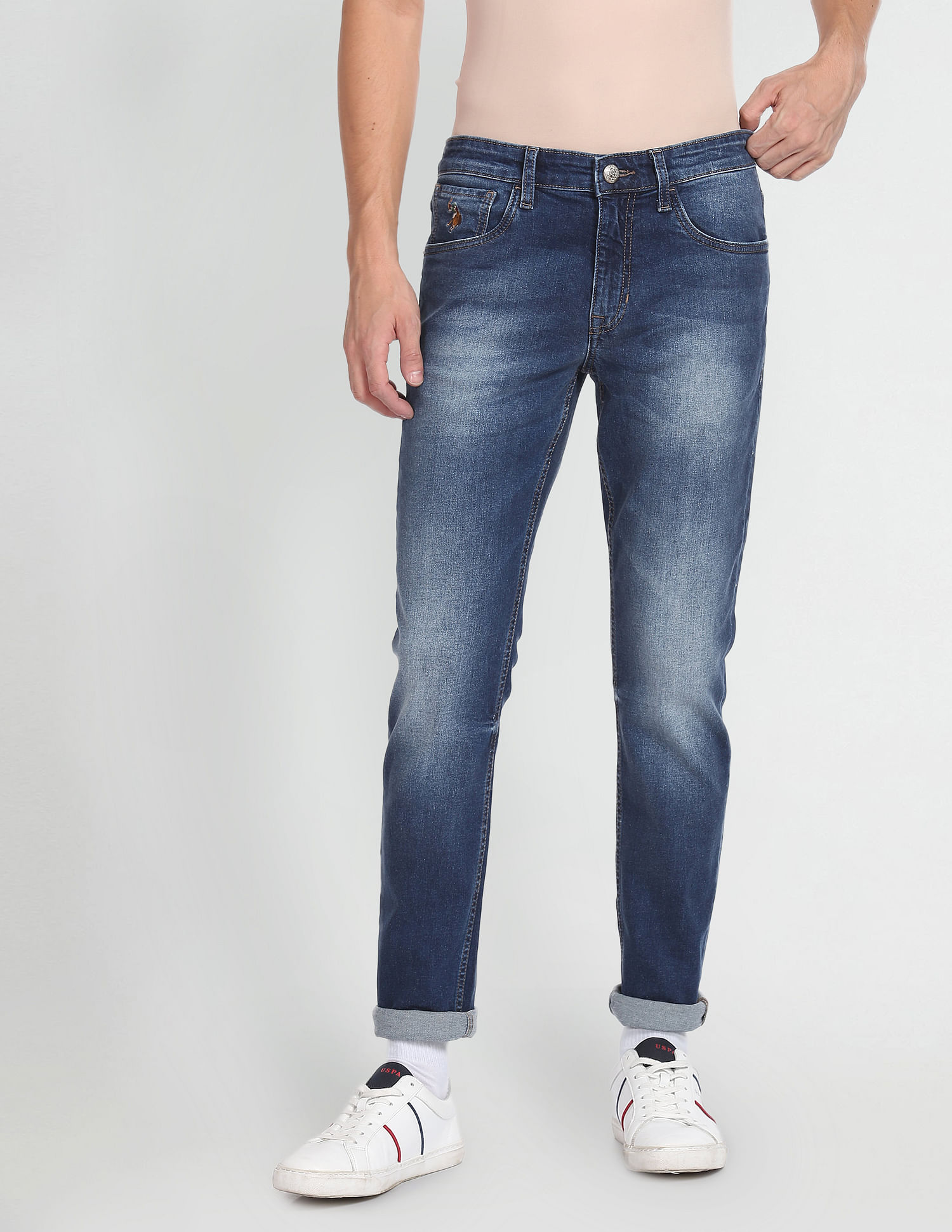 U.S. Polo Assn. Denim Co. Stone Wash Mid Rise Jeans