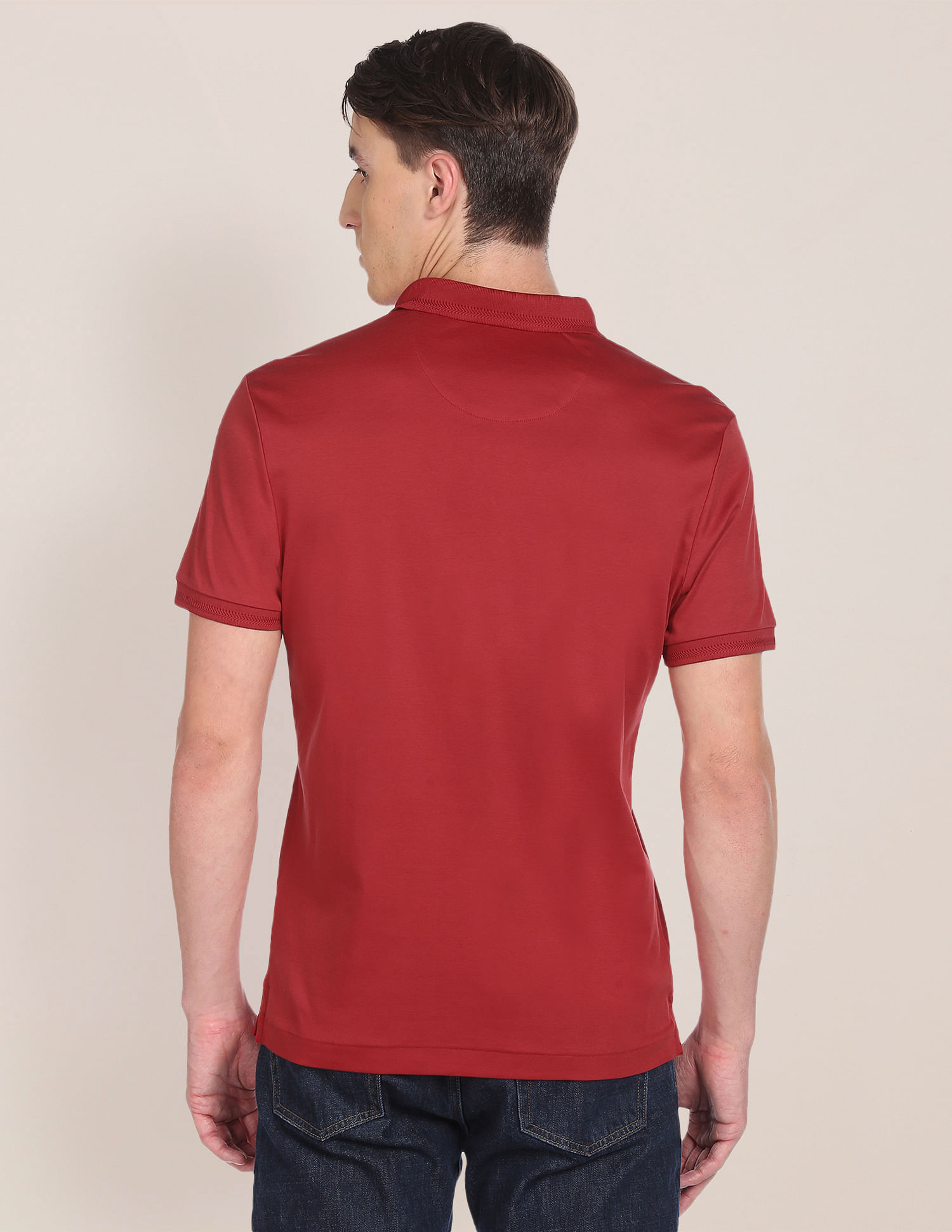 U.S. Polo Assn. Solid Ribbed Collar Pure Cotton Polo Shirt