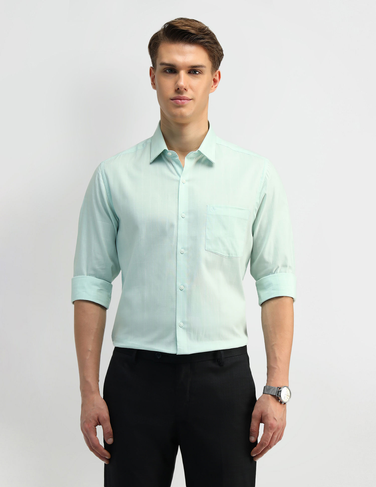 Arrow Dobby Windowpane Check Formal Shirt