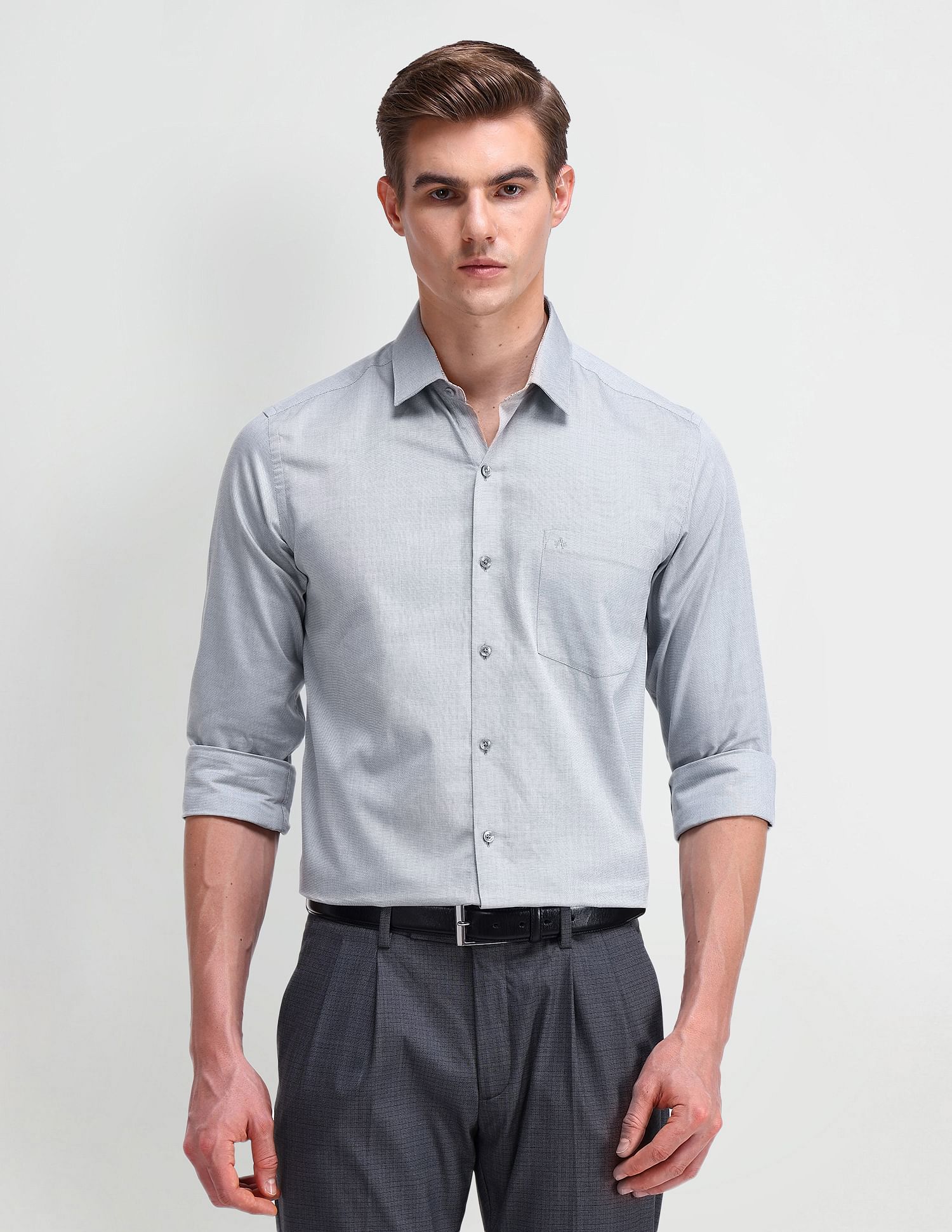 Arrow Manhattan Slim Fit Textured Shirt
