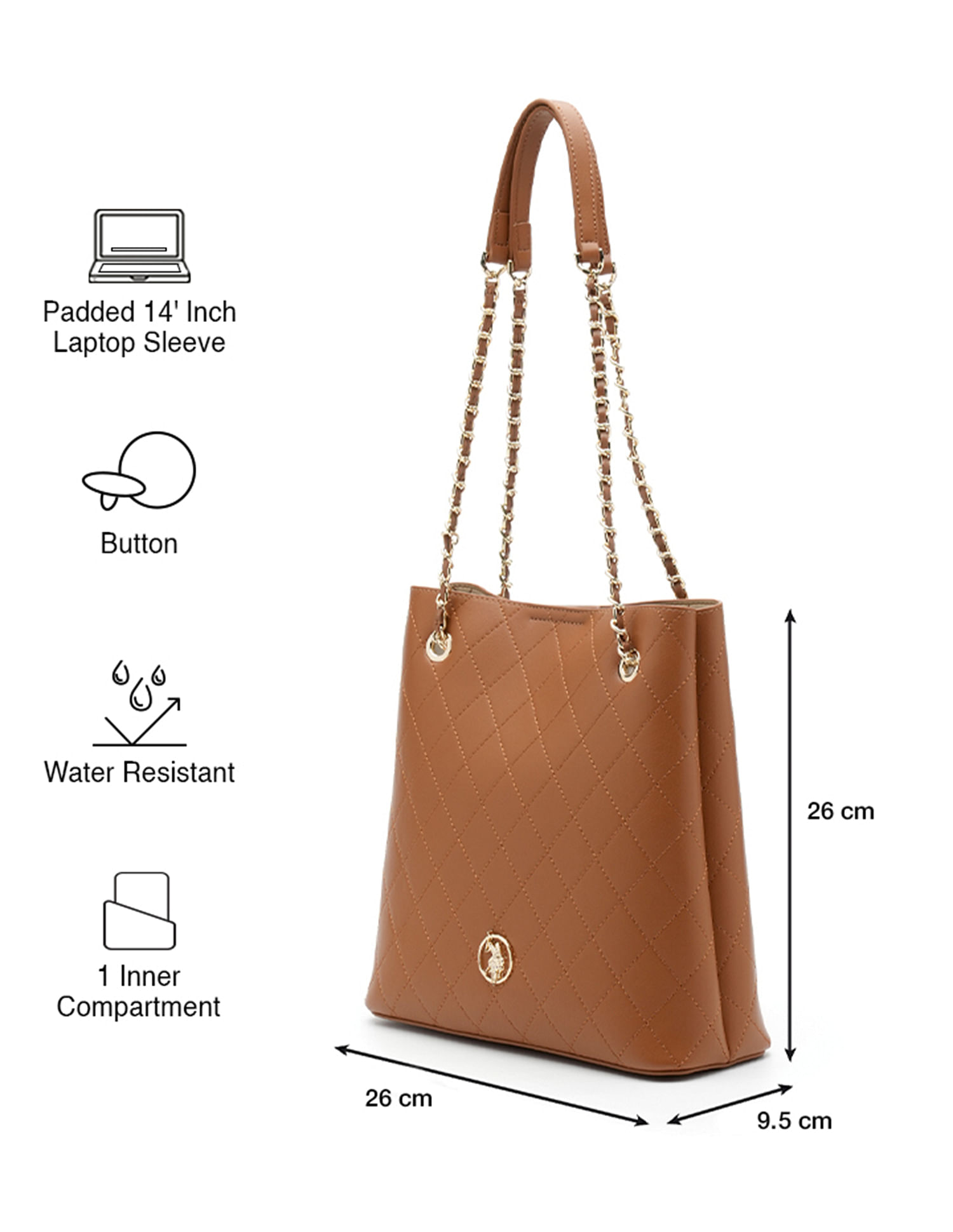 U.S. Polo Assn. Jess Textured Tote With Sling Bag