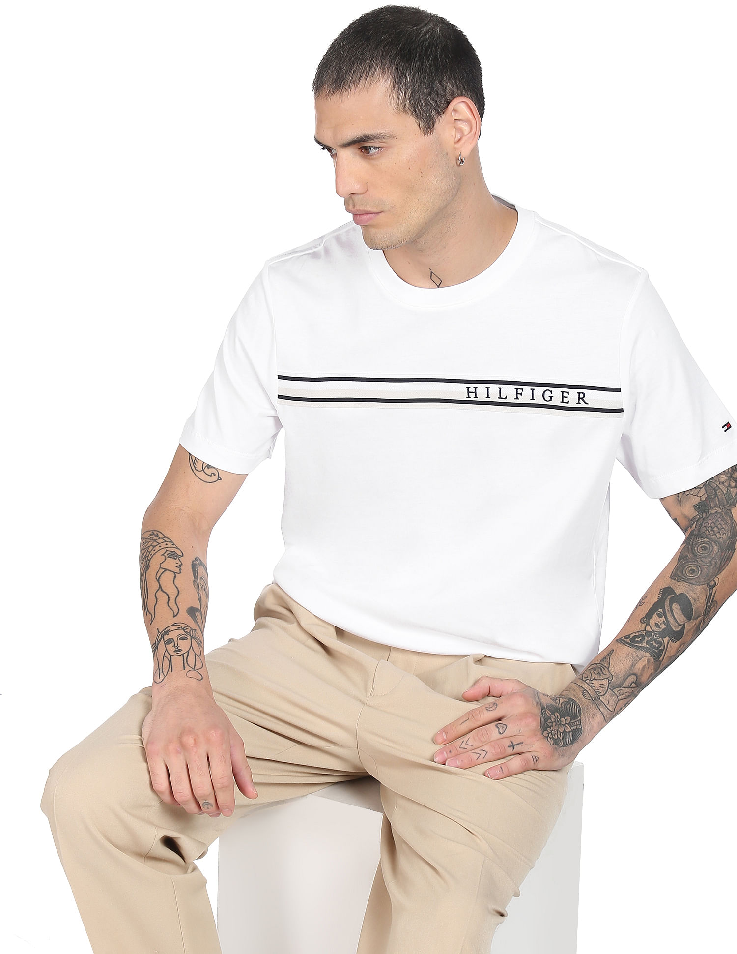 Weekendtas bijkeuken Mathis Buy Tommy Hilfiger Men White Brand Tape Organic Cotton Slim Fit T-Shirt -  NNNOW.com