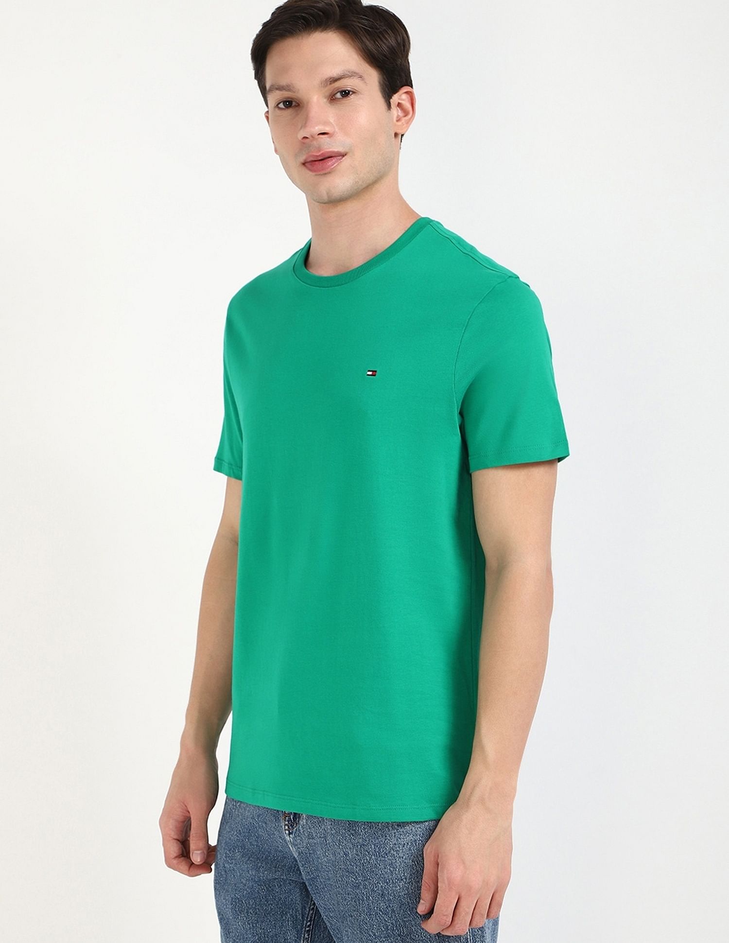 Tommy Hilfiger Solid Regular-Fit Cotton T-Shirt